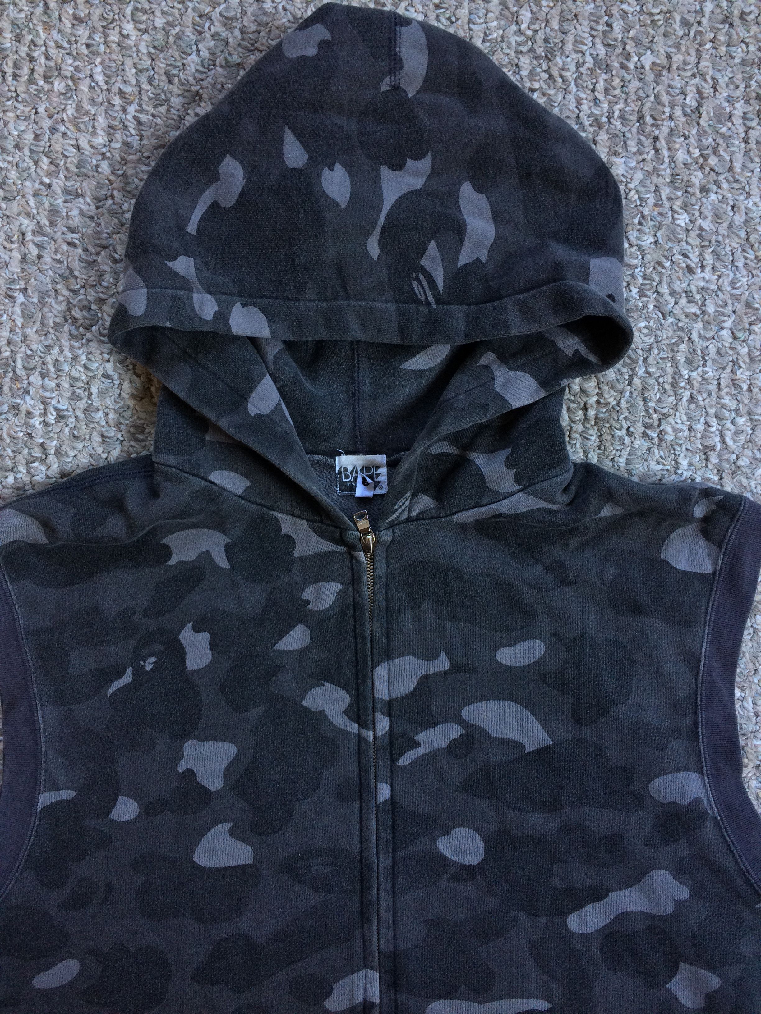 Bape OG Bape Black Camo Sleeveless Hoodie Size US M / EU 48-50 / 2 - 3 Thumbnail
