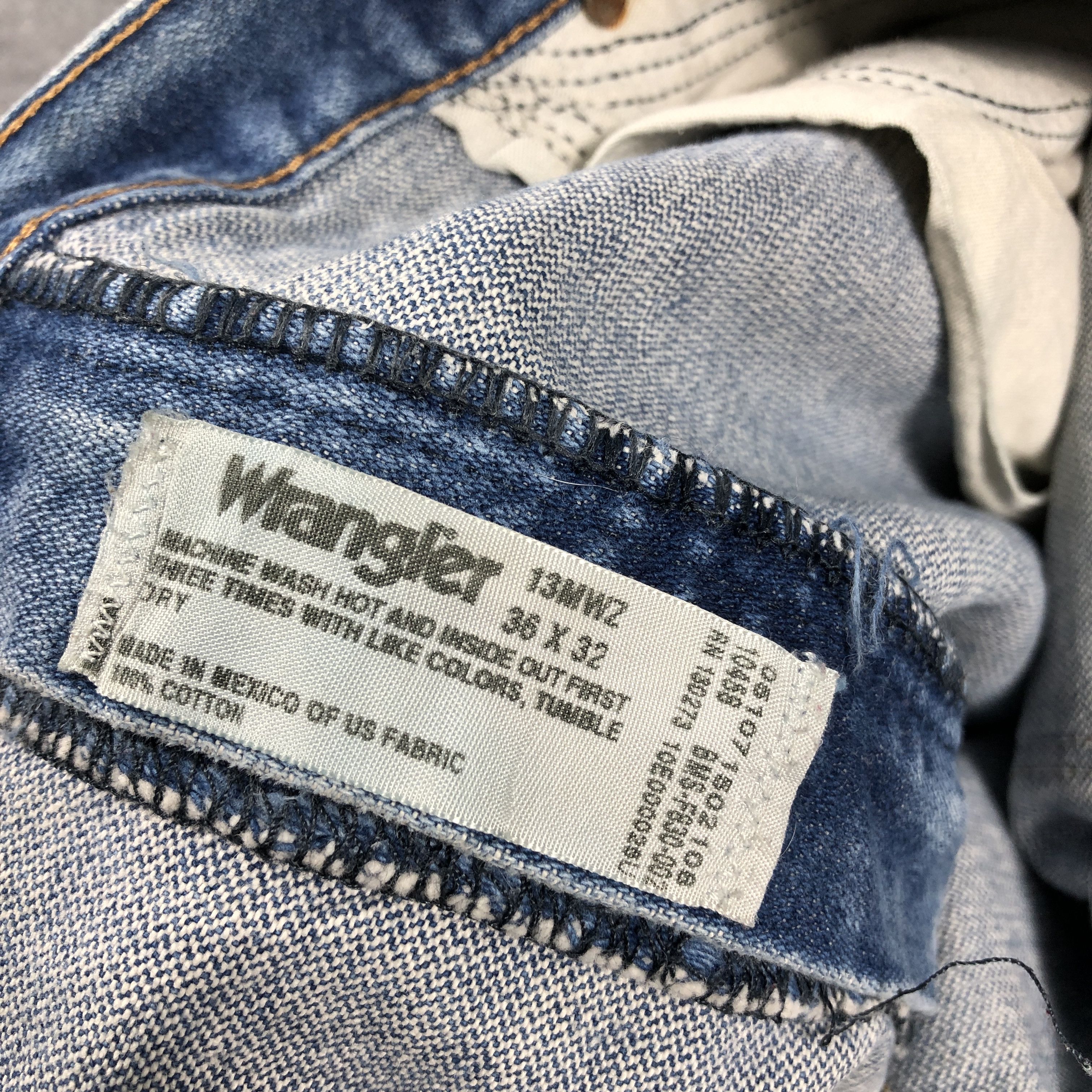 Vintage × Wrangler Vintage Wrangler Light Blue Wash Jeans L779 Size US 34 / EU 50 - 13 Thumbnail