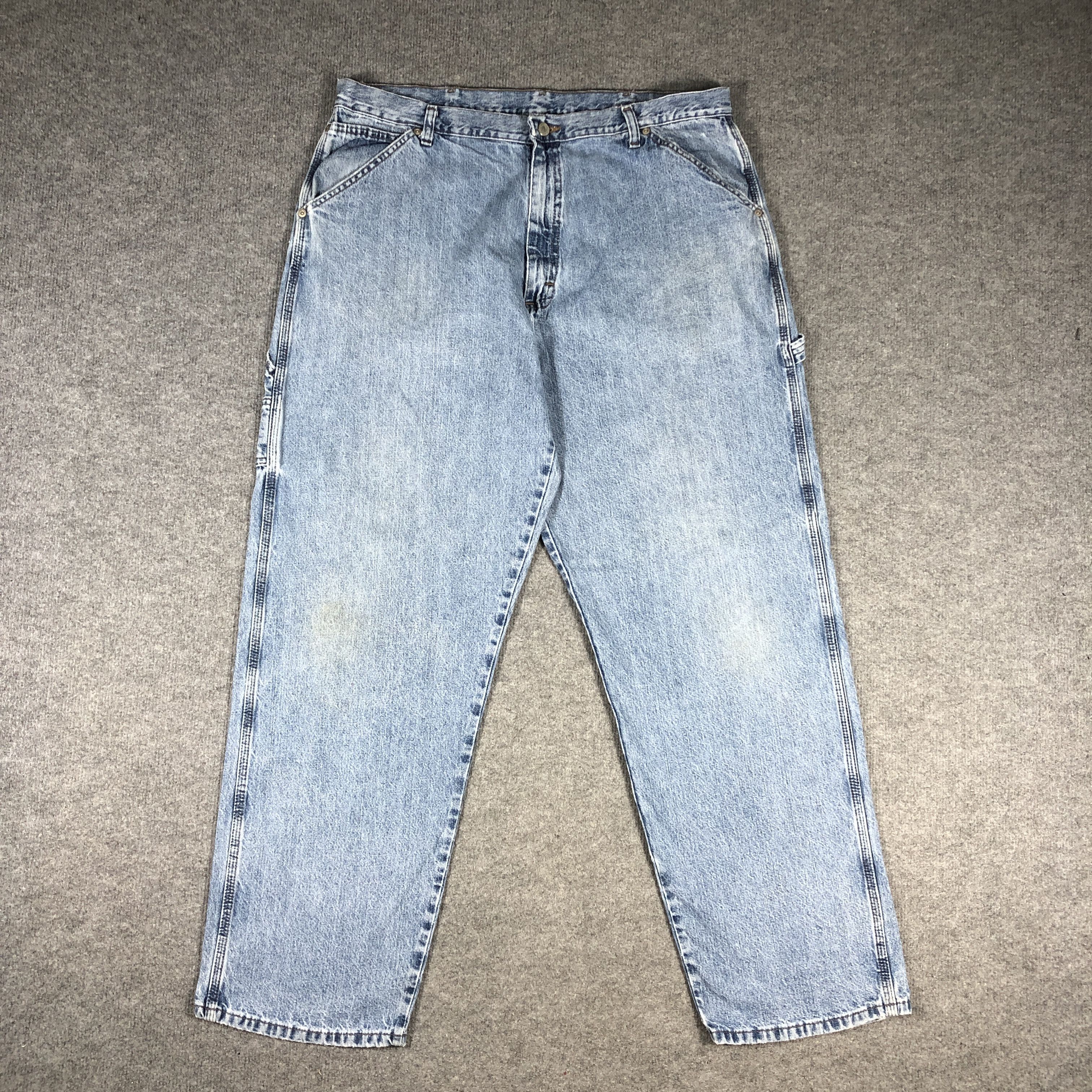 Vintage × Wrangler Vintage Wrangler Carpenter Light Blue Wash Jeans L766 Size US 38 / EU 54 - 1 Thumbnail