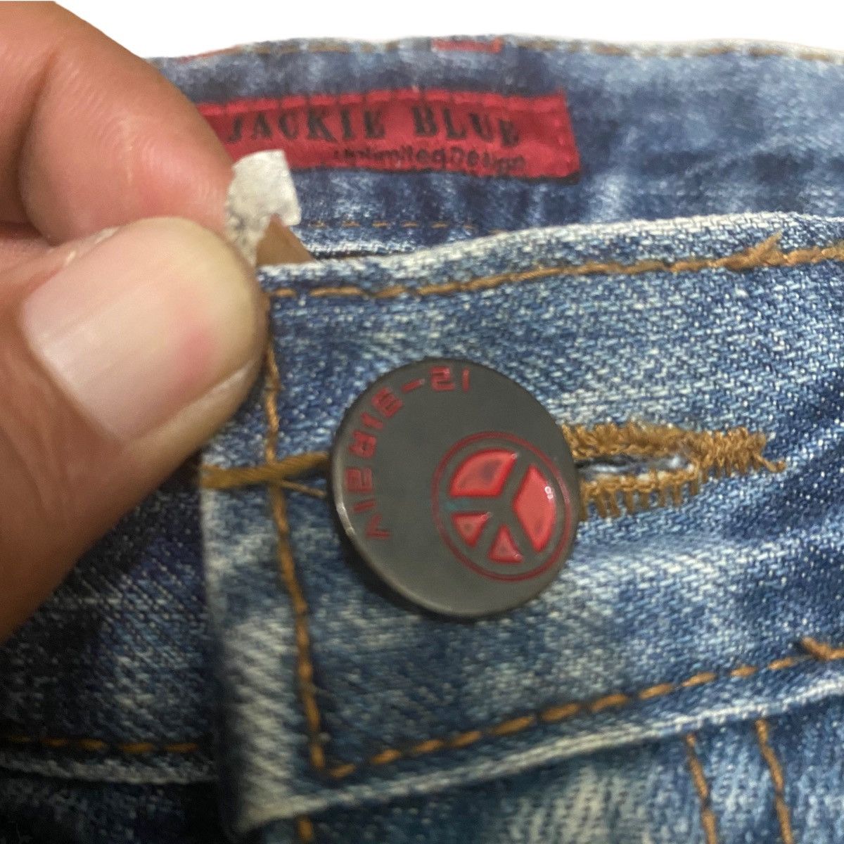 Japanese Brand Vintage 32x29 Rocker Distressed Embroidery Star Punk Style Size US 32 / EU 48 - 15 Thumbnail