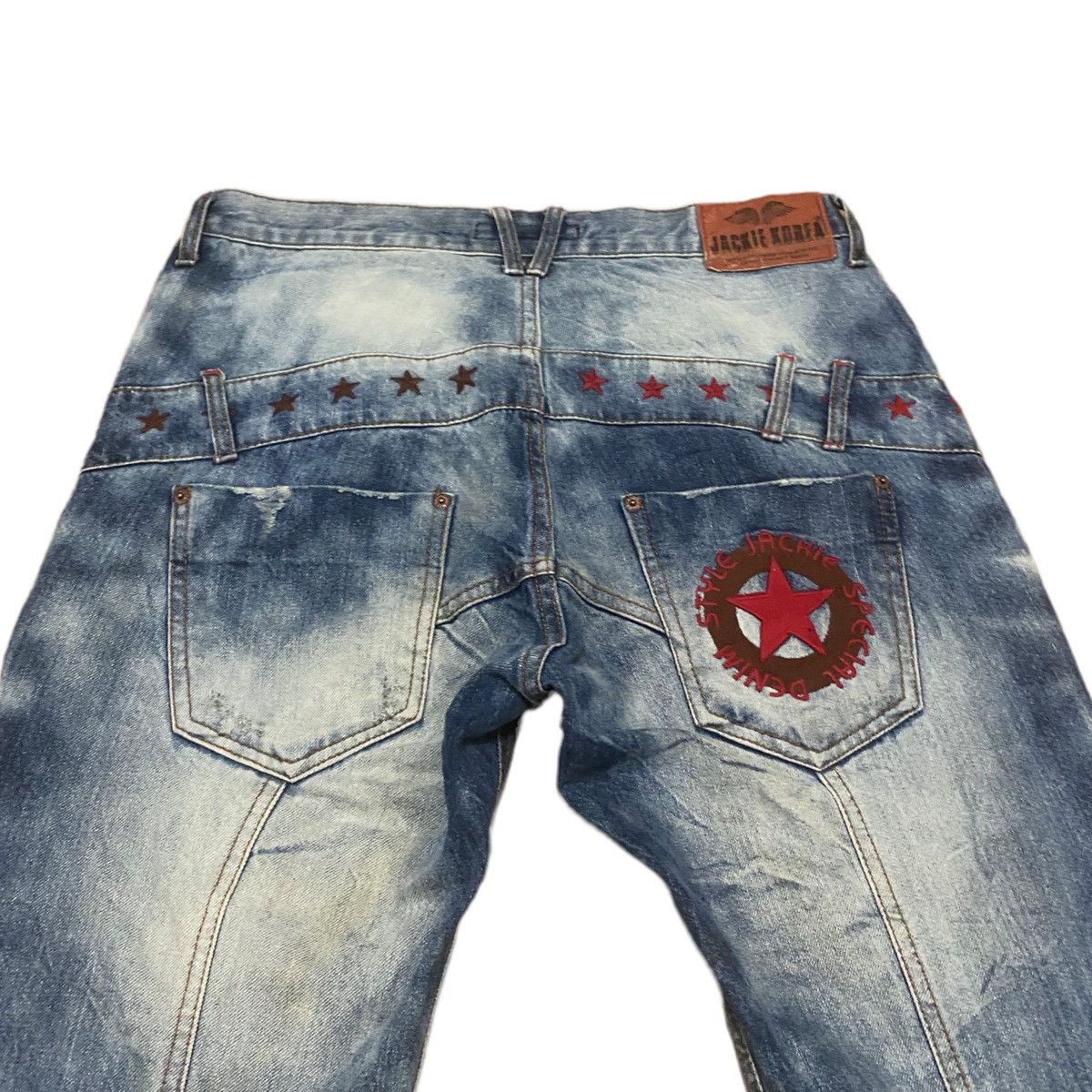 Japanese Brand Vintage 32x29 Rocker Distressed Embroidery Star Punk Style Size US 32 / EU 48 - 12 Thumbnail