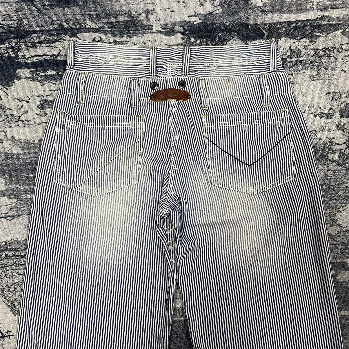 Japanese Brand Steals🔥Vintage Faded Double Waist Hickory Stripes Pants Size US 31 - 9 Thumbnail