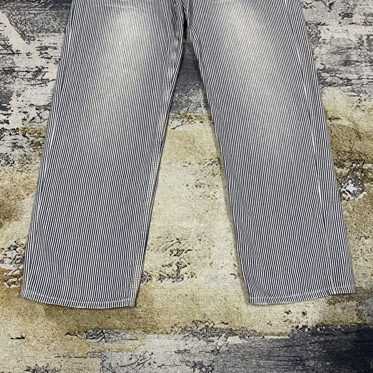 Japanese Brand Steals🔥Vintage Faded Double Waist Hickory Stripes Pants Size US 31 - 7 Thumbnail