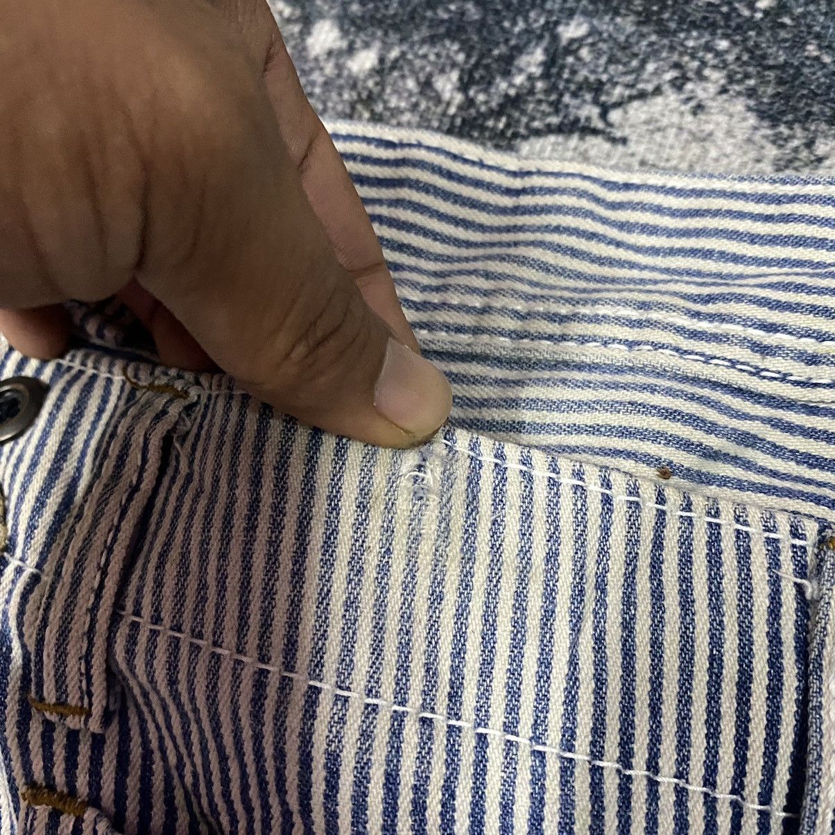 Japanese Brand Steals🔥Vintage Faded Double Waist Hickory Stripes Pants Size US 31 - 12 Thumbnail