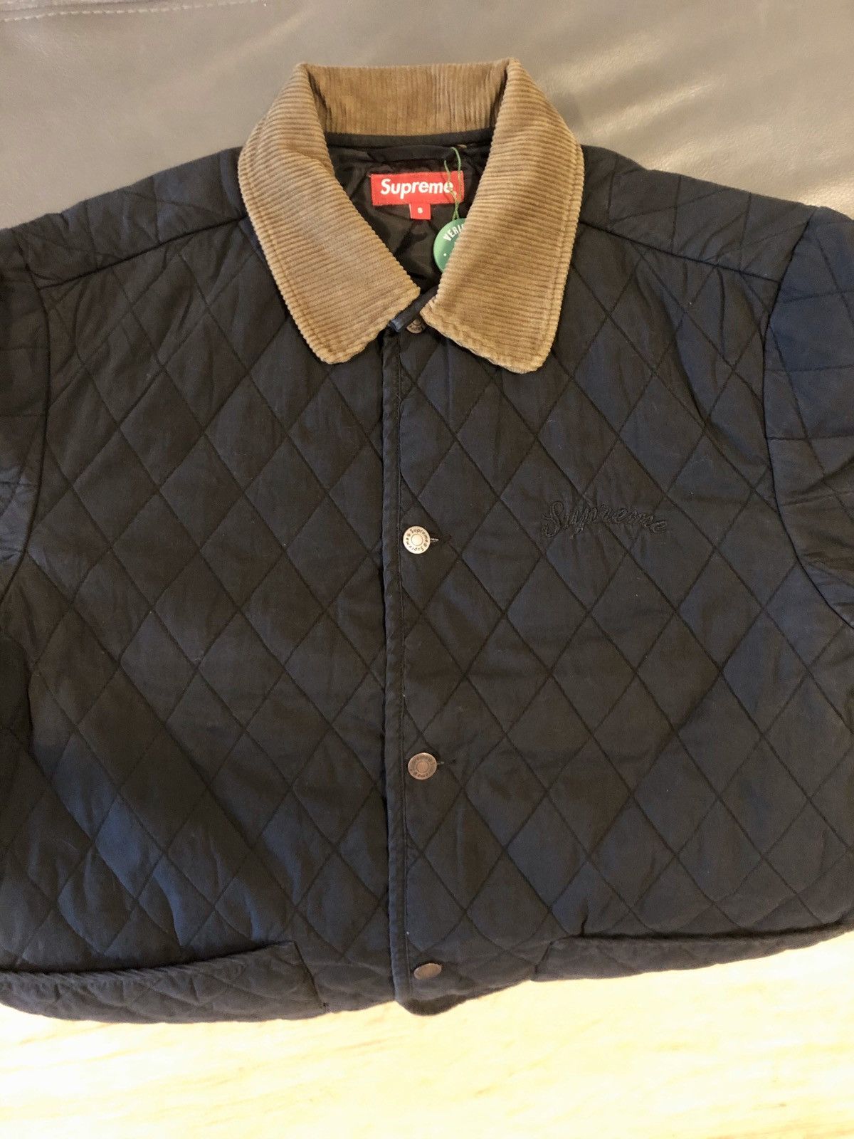 Supreme Quilted Paisley Jacket Black Small