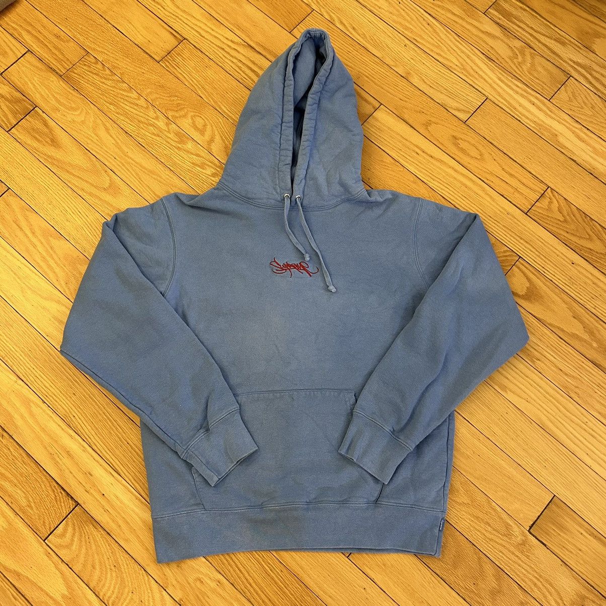 Supreme Used Supreme Tag Logo Hooded Sweatshirt M | Grailed