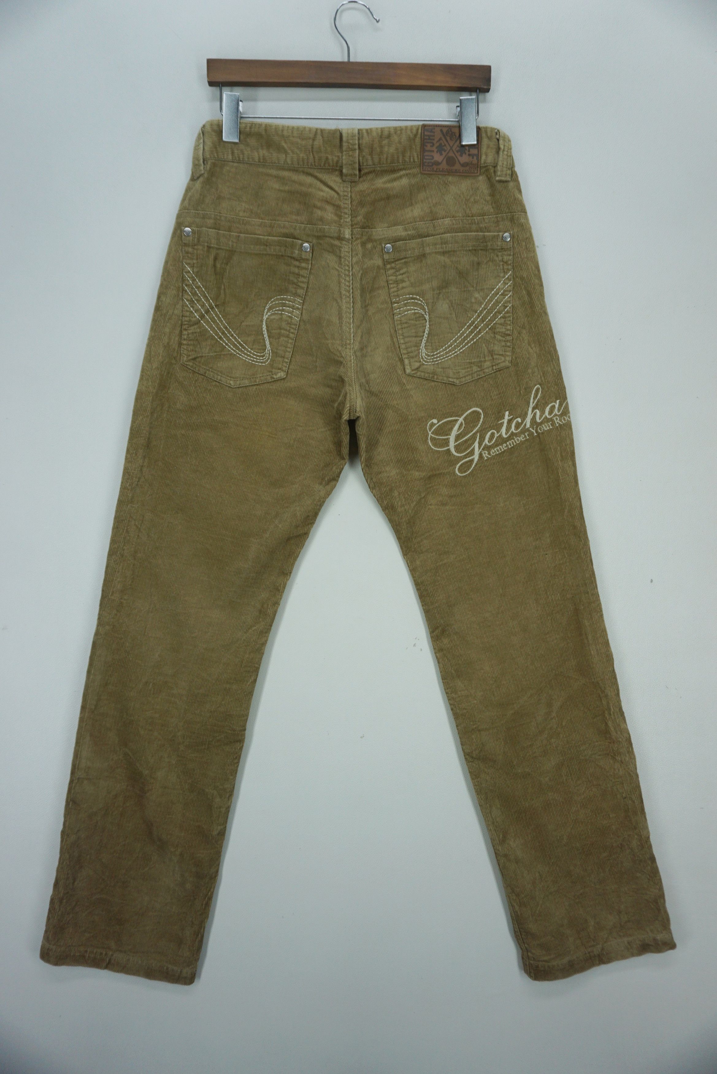 image of Gotcha x Sports Specialties Corduroy Golf Cords Pants Embroidered Logo in Brown, Men's (Size 34)