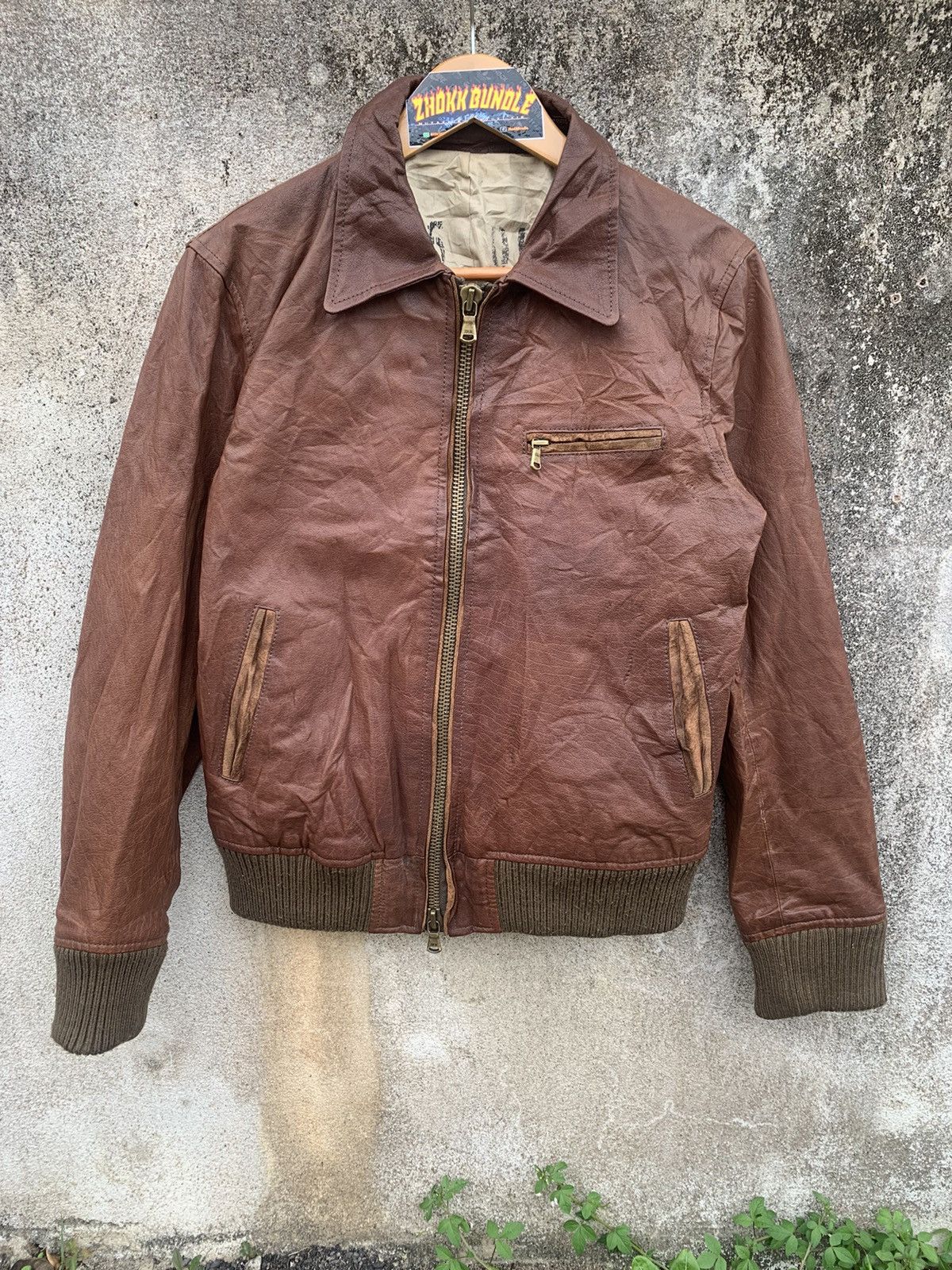 Japanese Brand Vintage 291295 Homme Leather Jacket ‘Cowhide ‘ Size US M / EU 48-50 / 2 - 1 Thumbnail