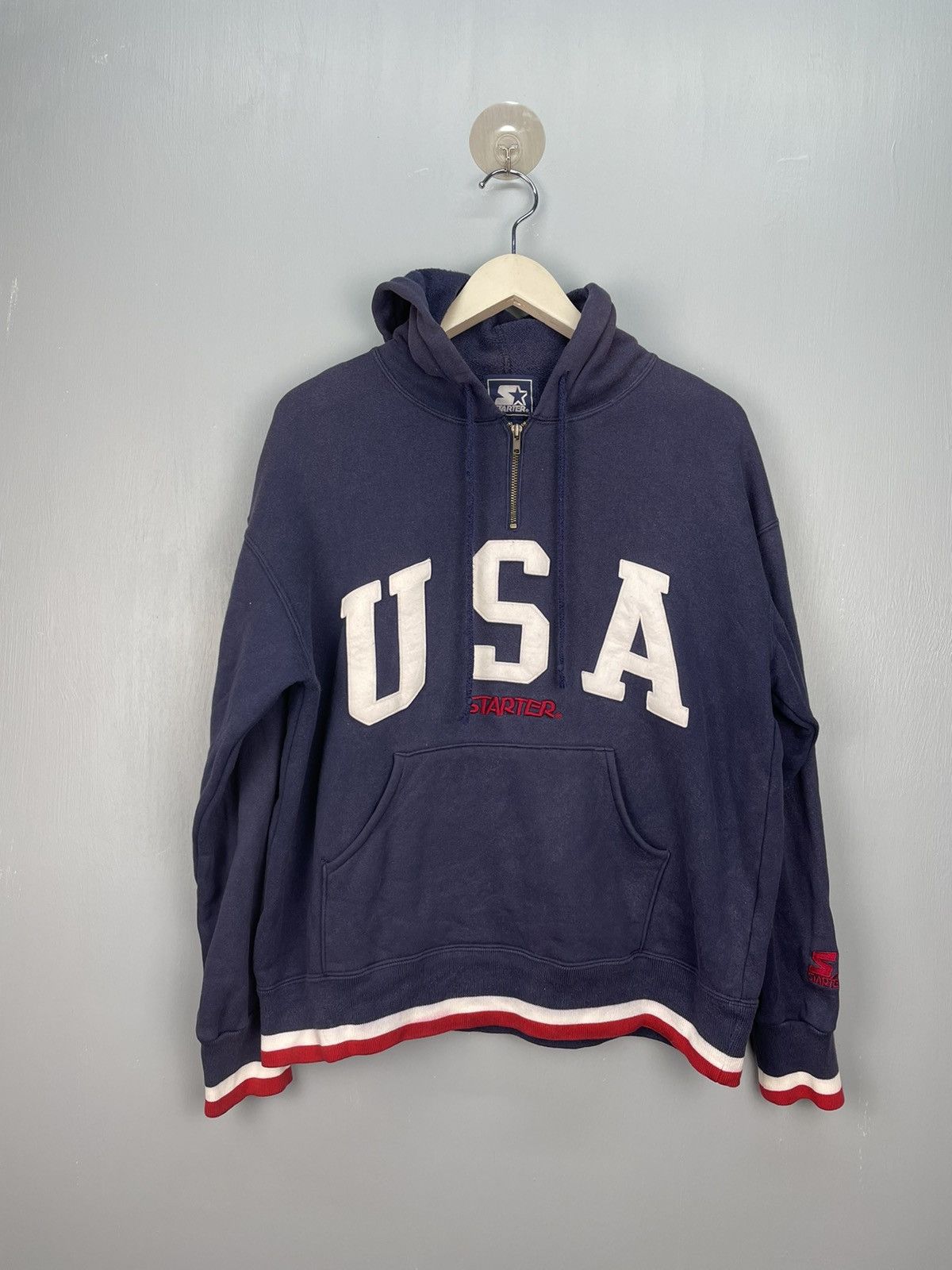 Starter Vintage 90s Starter USA hoodie Size US M / EU 48-50 / 2 - 1 Thumbnail