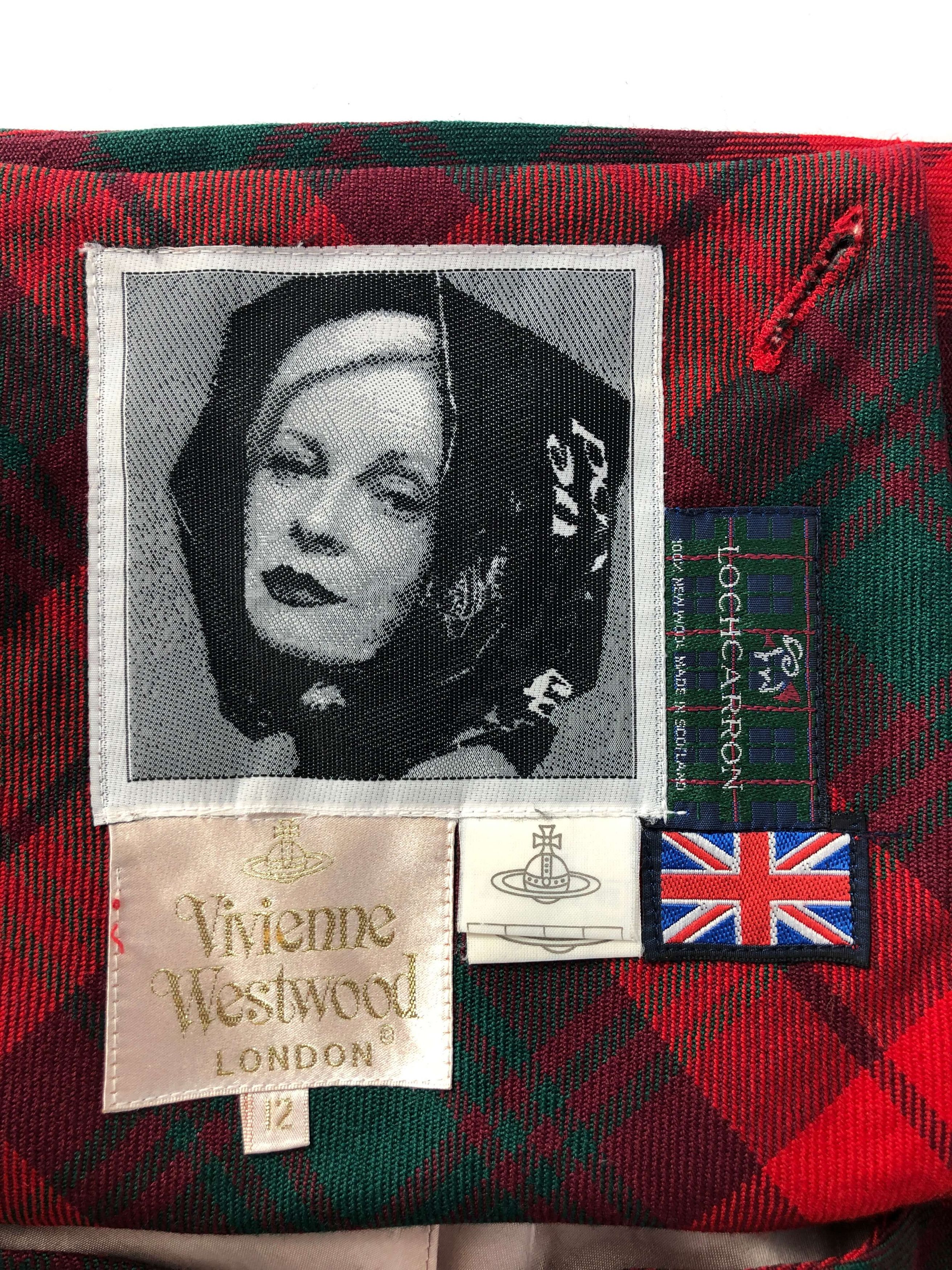 Vivienne Westwood vivienne westwood red macpoiret tartan skirt Size US 29 - 5 Thumbnail