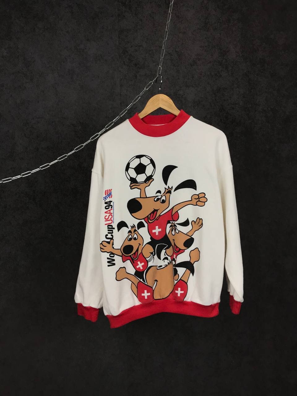 Vintage World Cup 1994 vintage rare overprinted sweatshirt Size US M / EU 48-50 / 2 - 1 Thumbnail