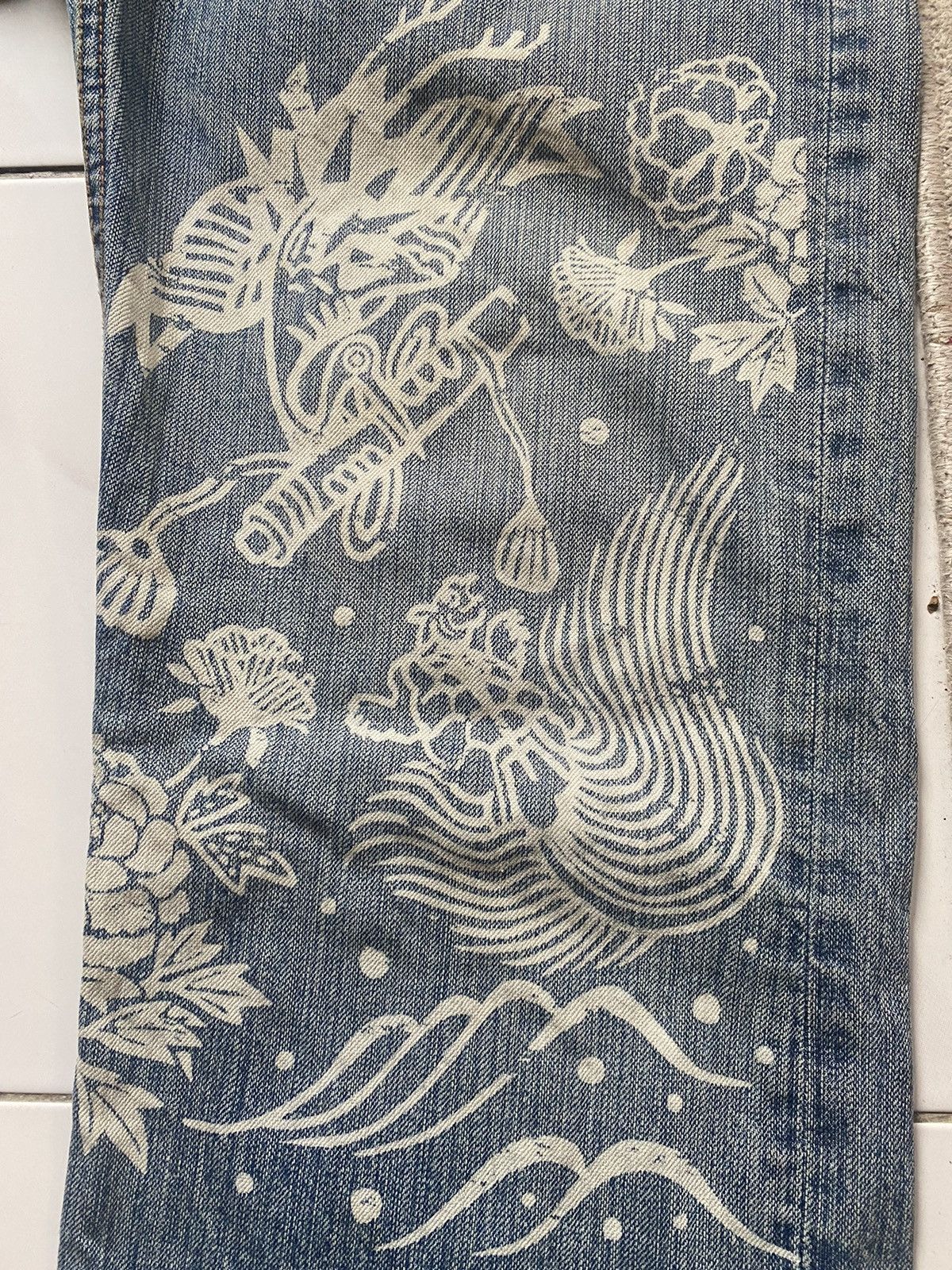 If Six Was Nine × Japanese Brand × Tornado Mart ARCHIVE KARAKURI DRAGON TRADITIONAL SNAKE SKULL DENIM Size US 32 / EU 48 - 3 Thumbnail