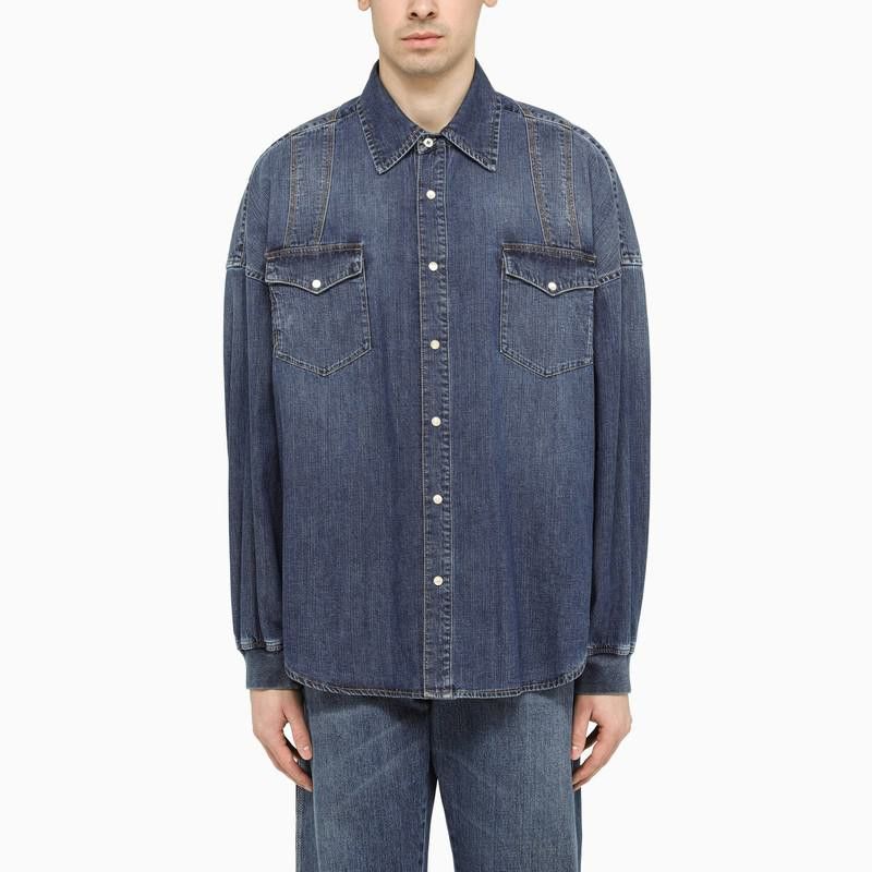 o1bali1n0523 Denims Shirts in Blue