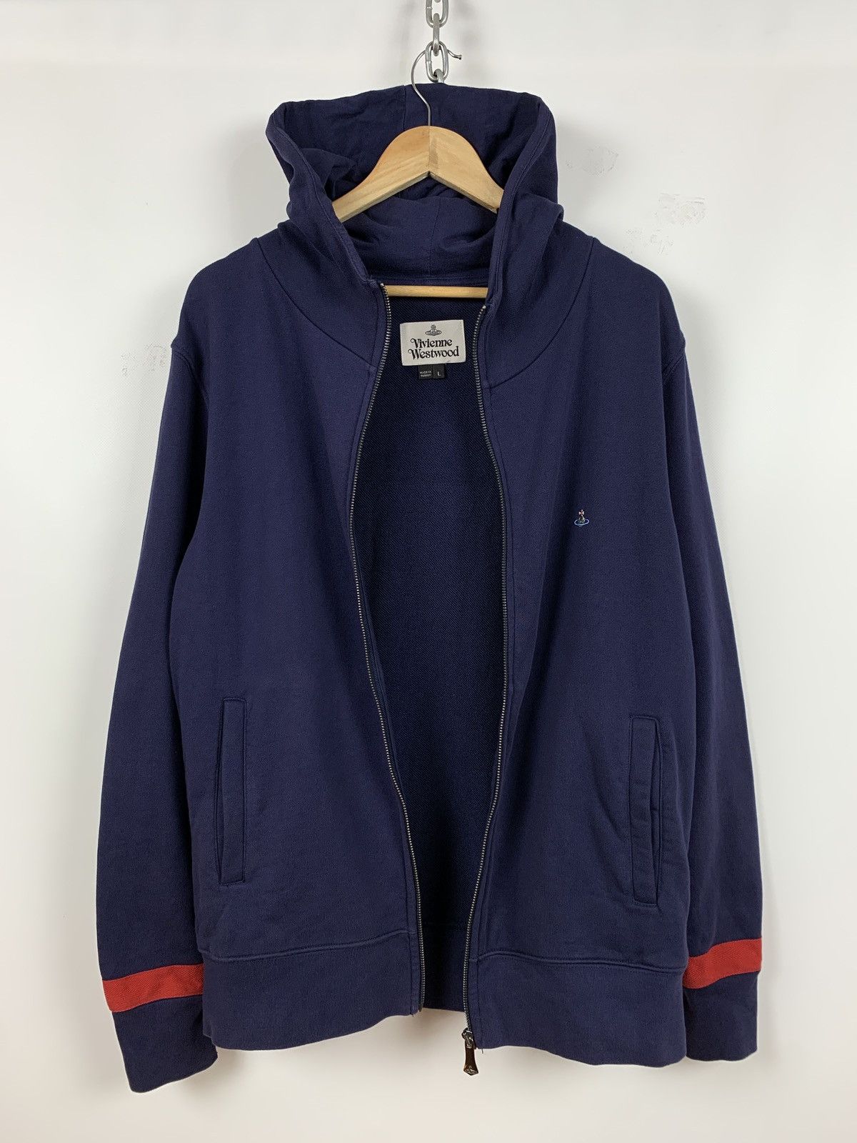Vivienne Westwood Vivienne Westwood Navy Blue Hoodie Size US L / EU 52-54 / 3 - 3 Thumbnail