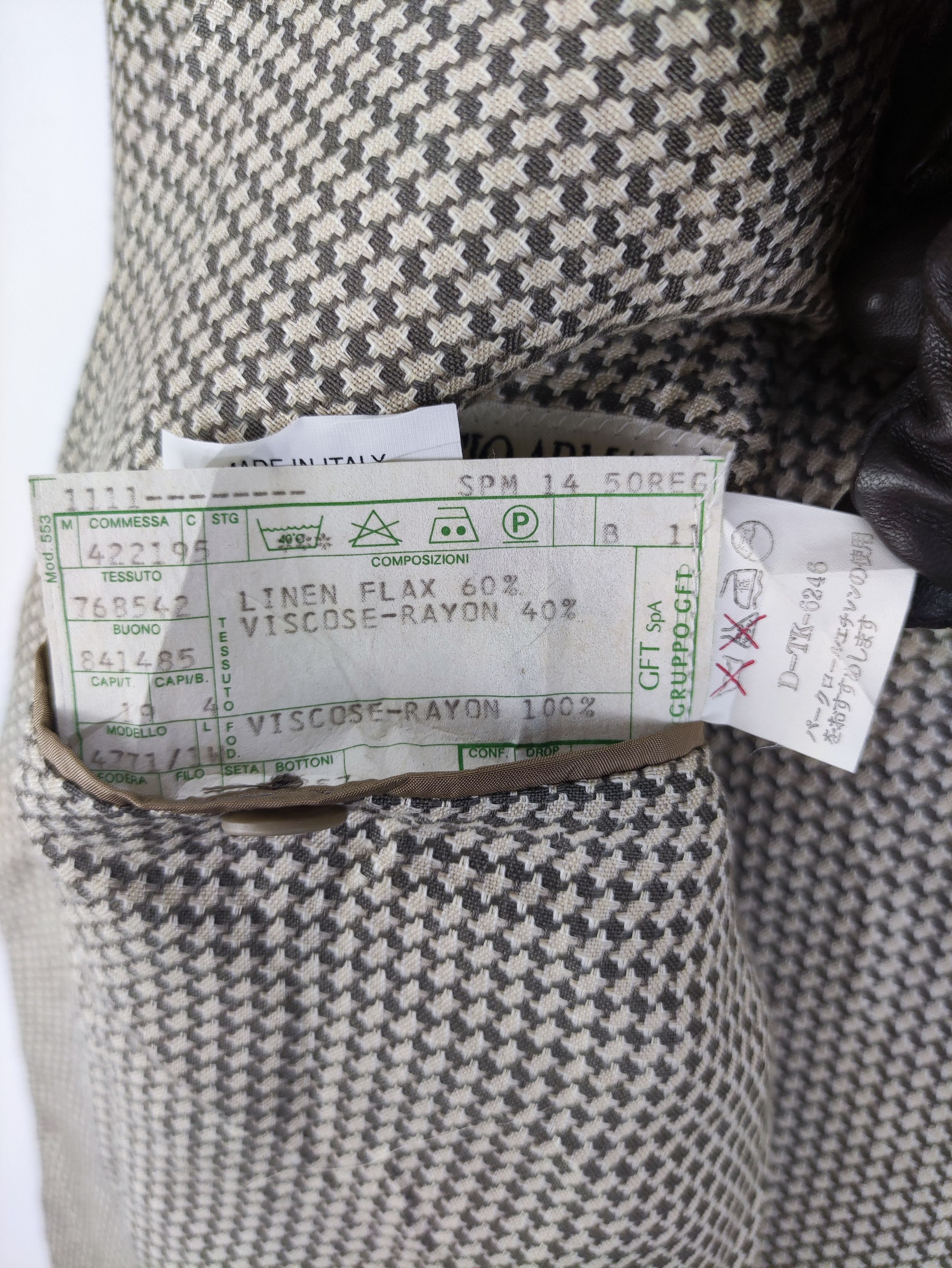Giorgio Armani Vintage Giorgia Armani Houndstooth Coat Blazer Jacket Size US M / EU 48-50 / 2 - 5 Thumbnail