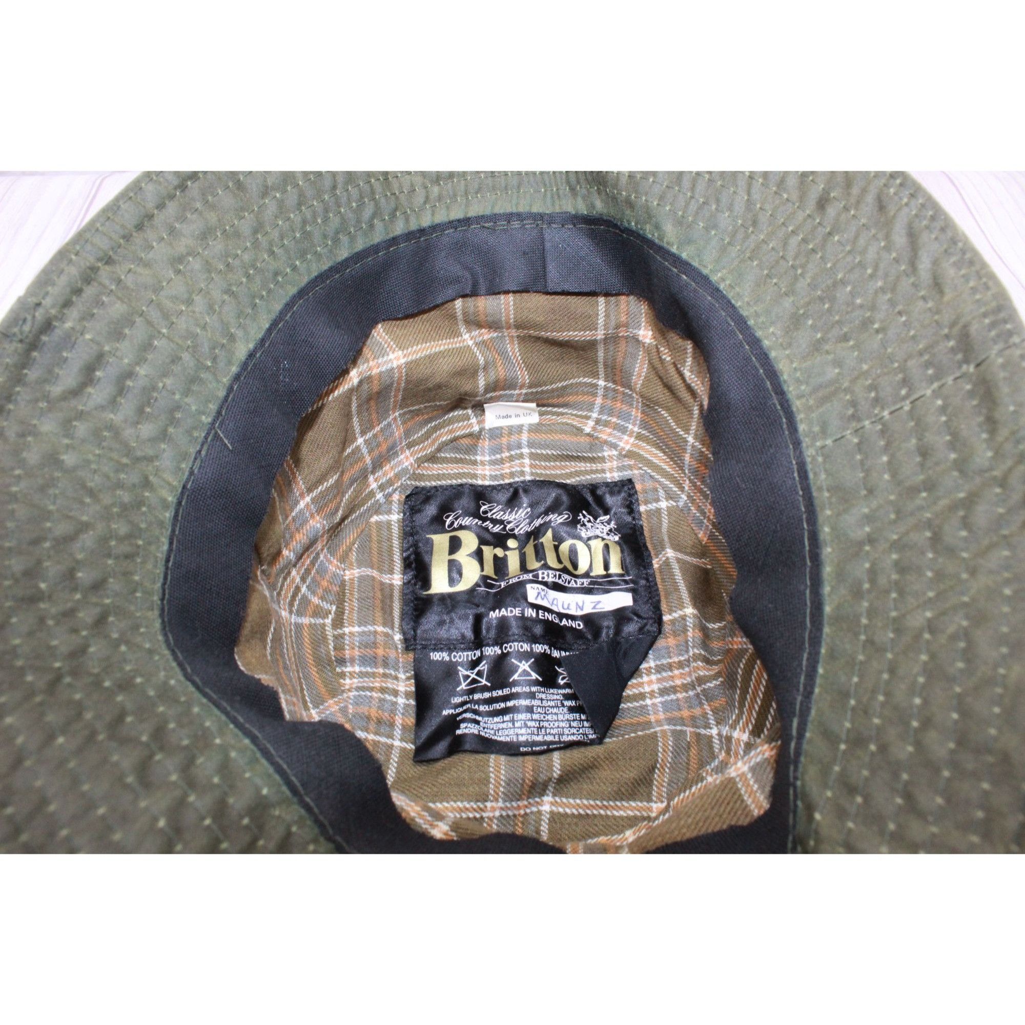 Other Britton Belstaff Olive Green Cotton Plaid Lined Bucket Hat Size ONE SIZE - 7 Thumbnail