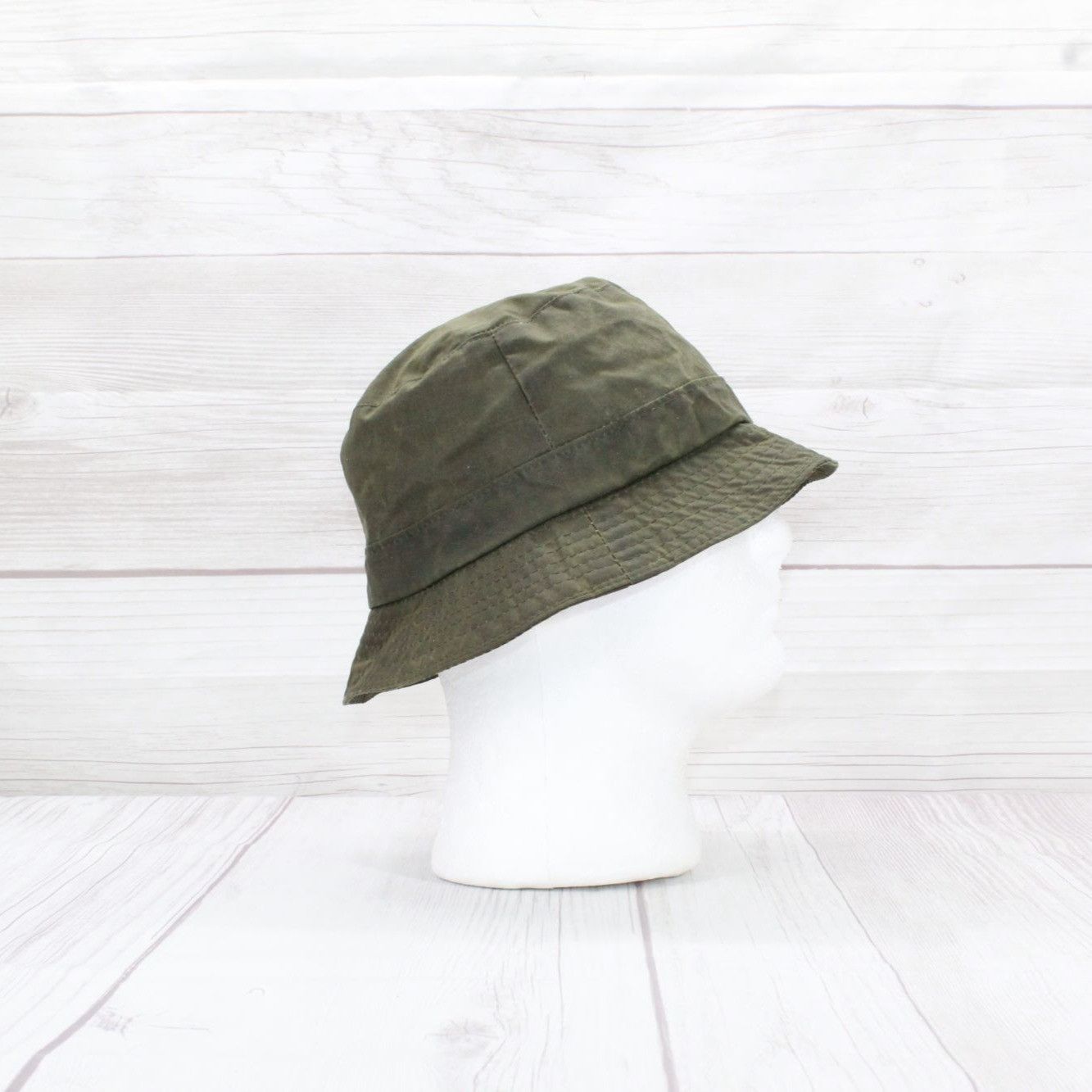Other Britton Belstaff Olive Green Cotton Plaid Lined Bucket Hat Size ONE SIZE - 3 Thumbnail