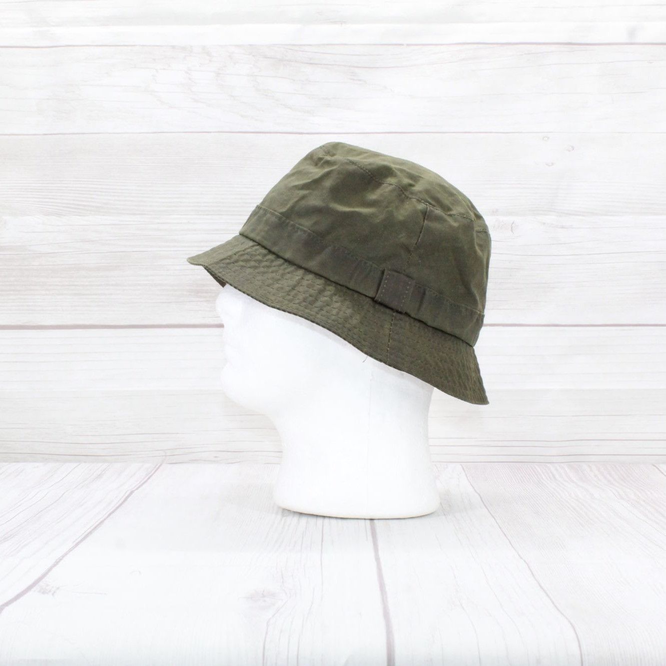 Other Britton Belstaff Olive Green Cotton Plaid Lined Bucket Hat Size ONE SIZE - 2 Thumbnail