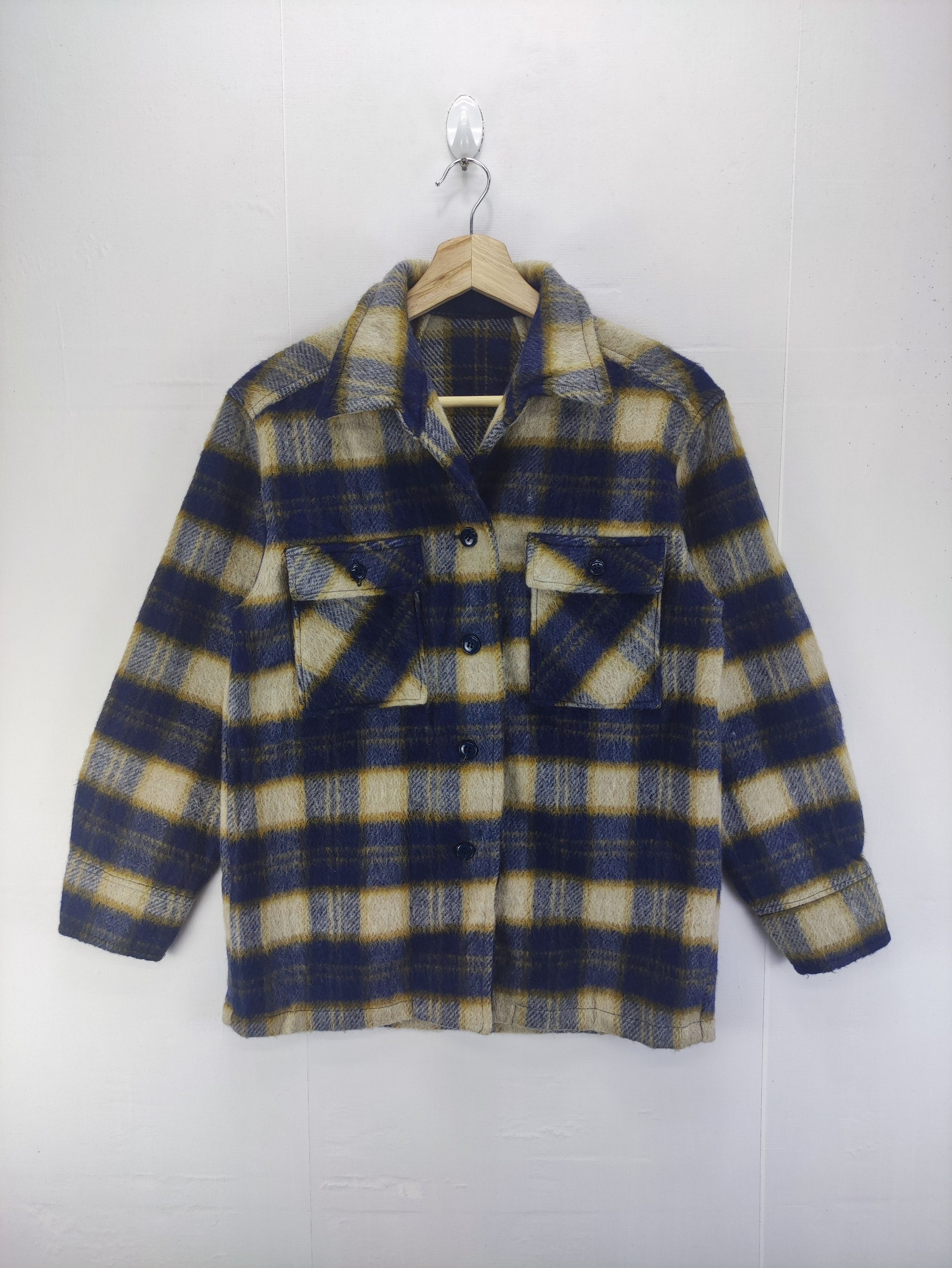 Flannel Vintage Flannel Wool Shirt Button Up Unbrand Size S / US 4 / IT 40 - 1 Thumbnail