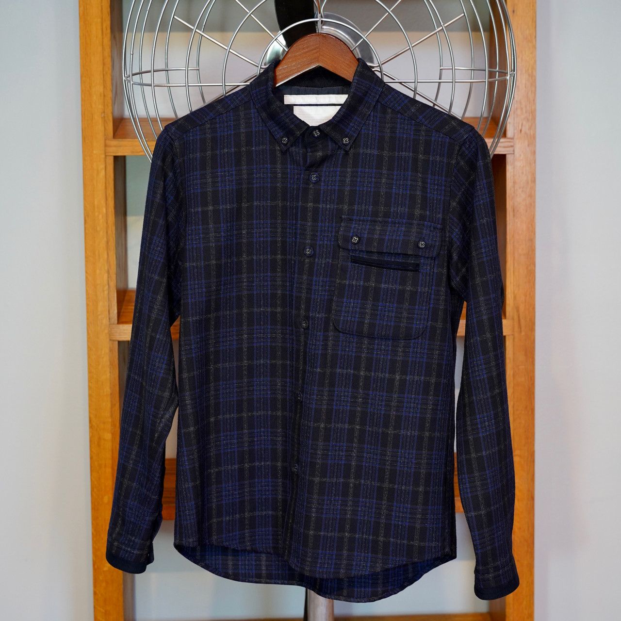 White Mountaineering Navy Wool Flannel Size US S / EU 44-46 / 1 - 1 Thumbnail