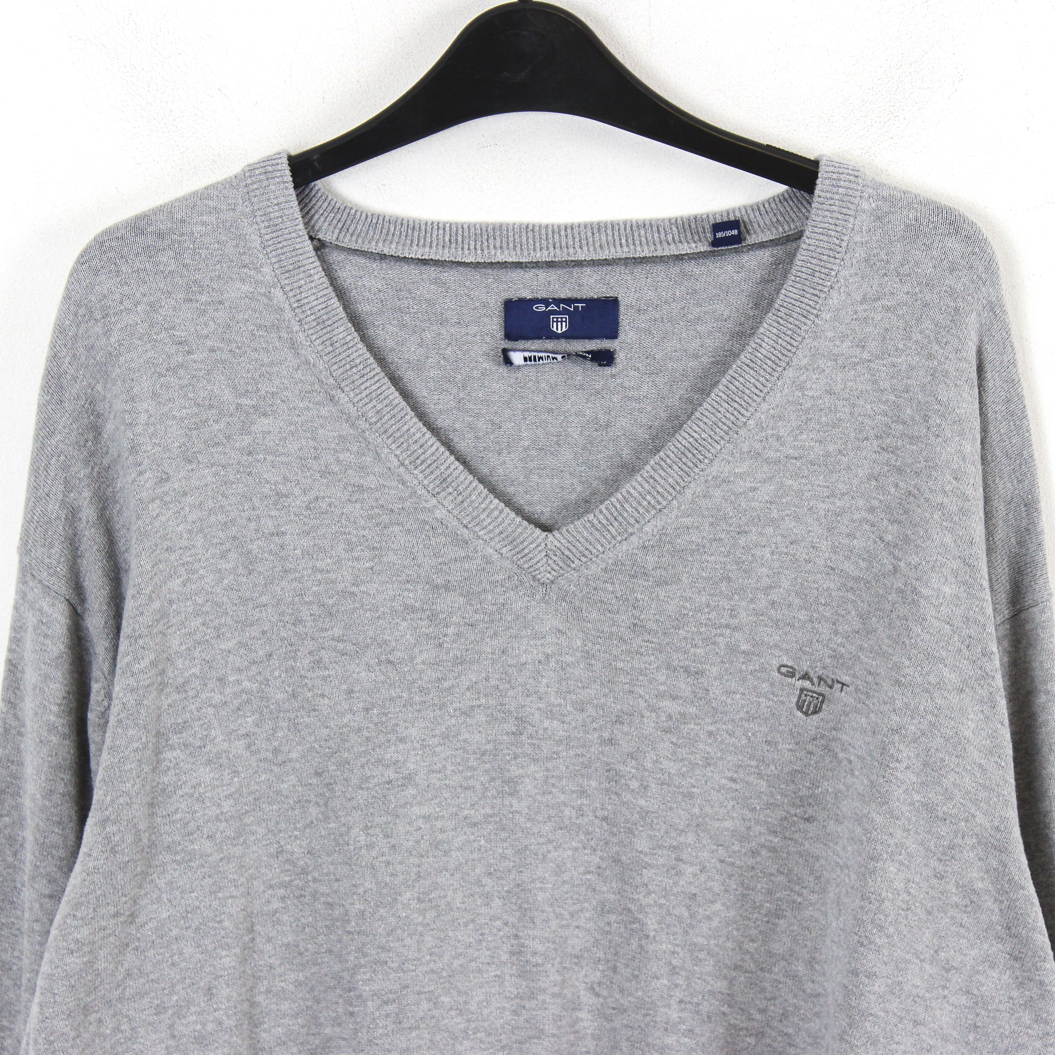 Gant Cotton 2XL Sweater Pullover V-Neck Jumper Knitted Top Size US XXL / EU 58 / 5 - 2 Thumbnail