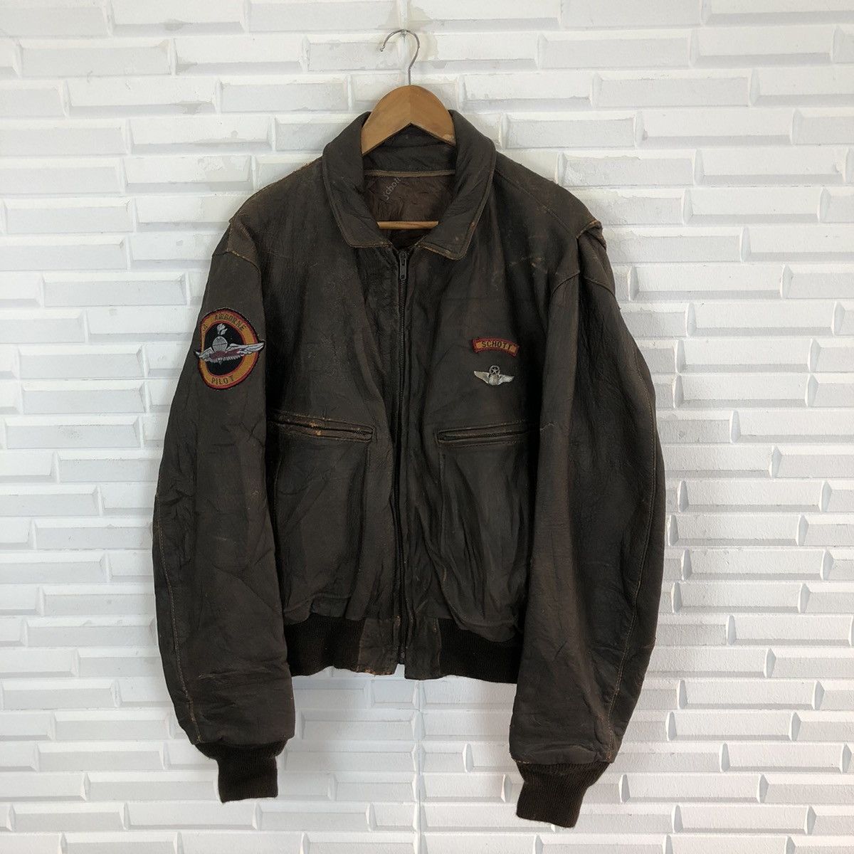 Schott SCHOTT USA AIRBONE PILOT LEATHER JACKET Size US L / EU 52-54 / 3 - 1 Thumbnail