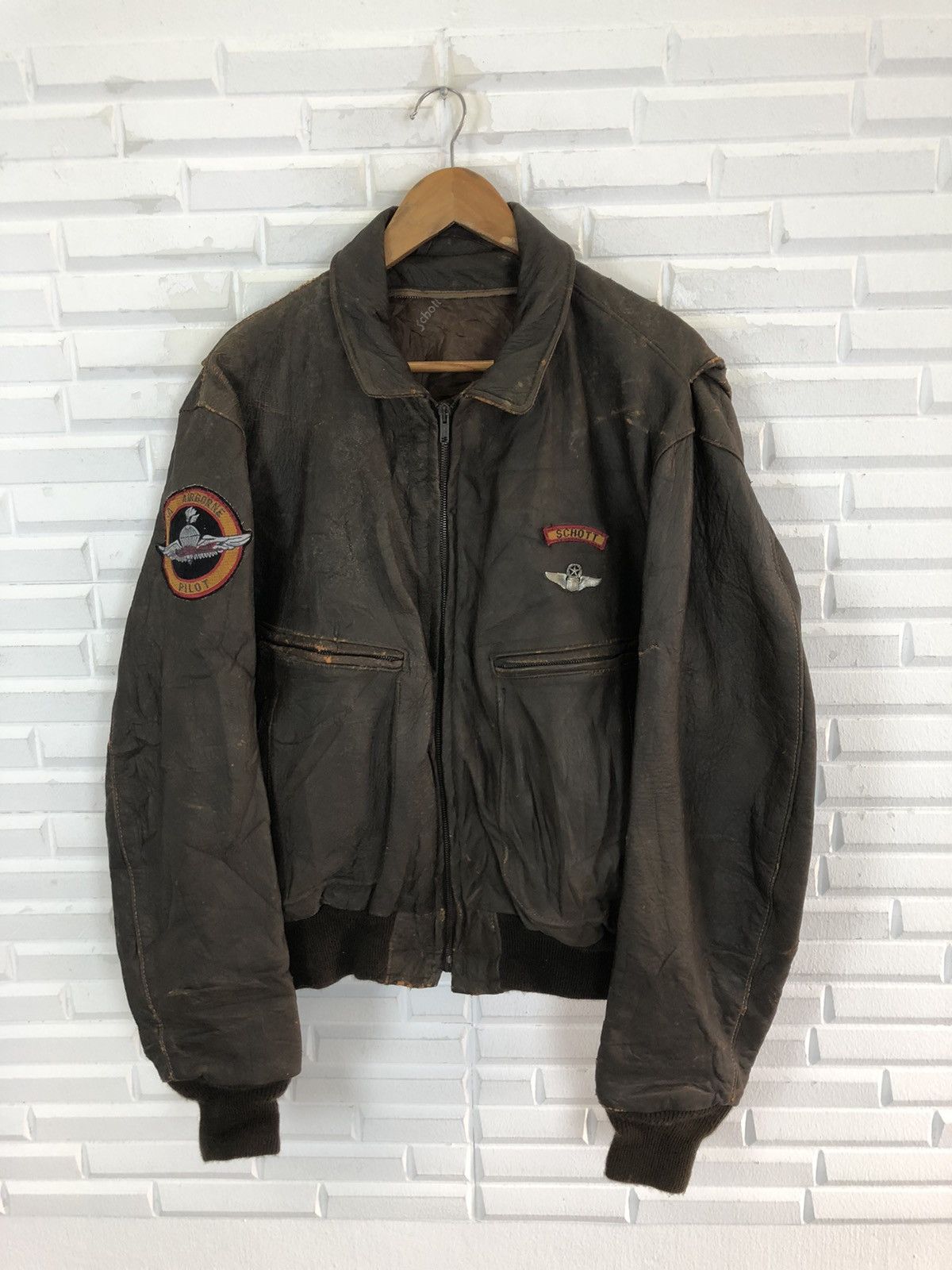 Schott SCHOTT USA AIRBONE PILOT LEATHER JACKET Size US L / EU 52-54 / 3 - 2 Thumbnail