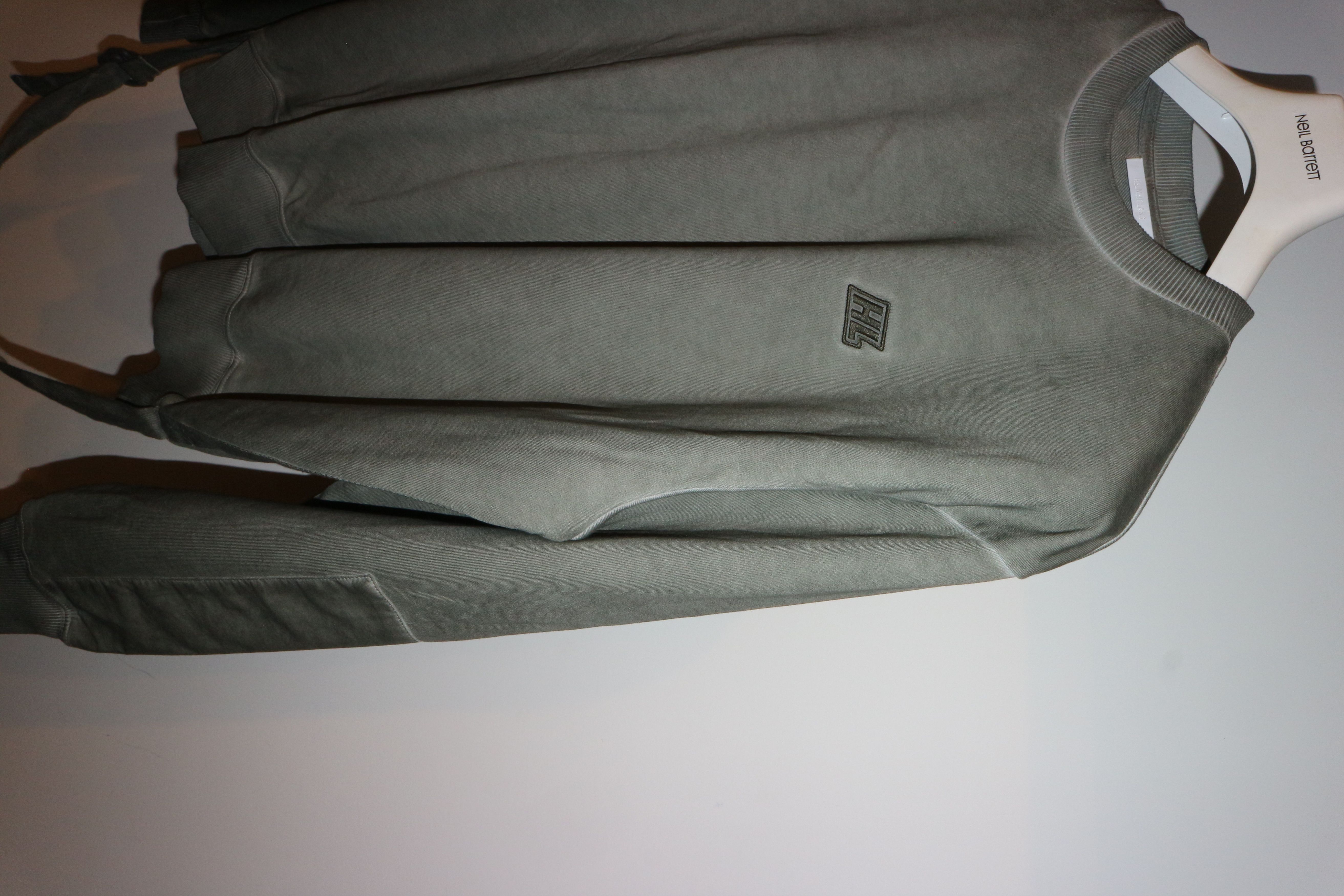 Helmut Lang Khaki military sweatshirt Size US L / EU 52-54 / 3 - 2 Thumbnail