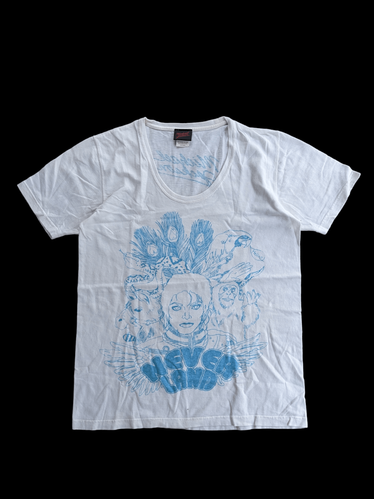 image of Michael Jackson Never Land T-Shirt in White, Men's (Size Medium)