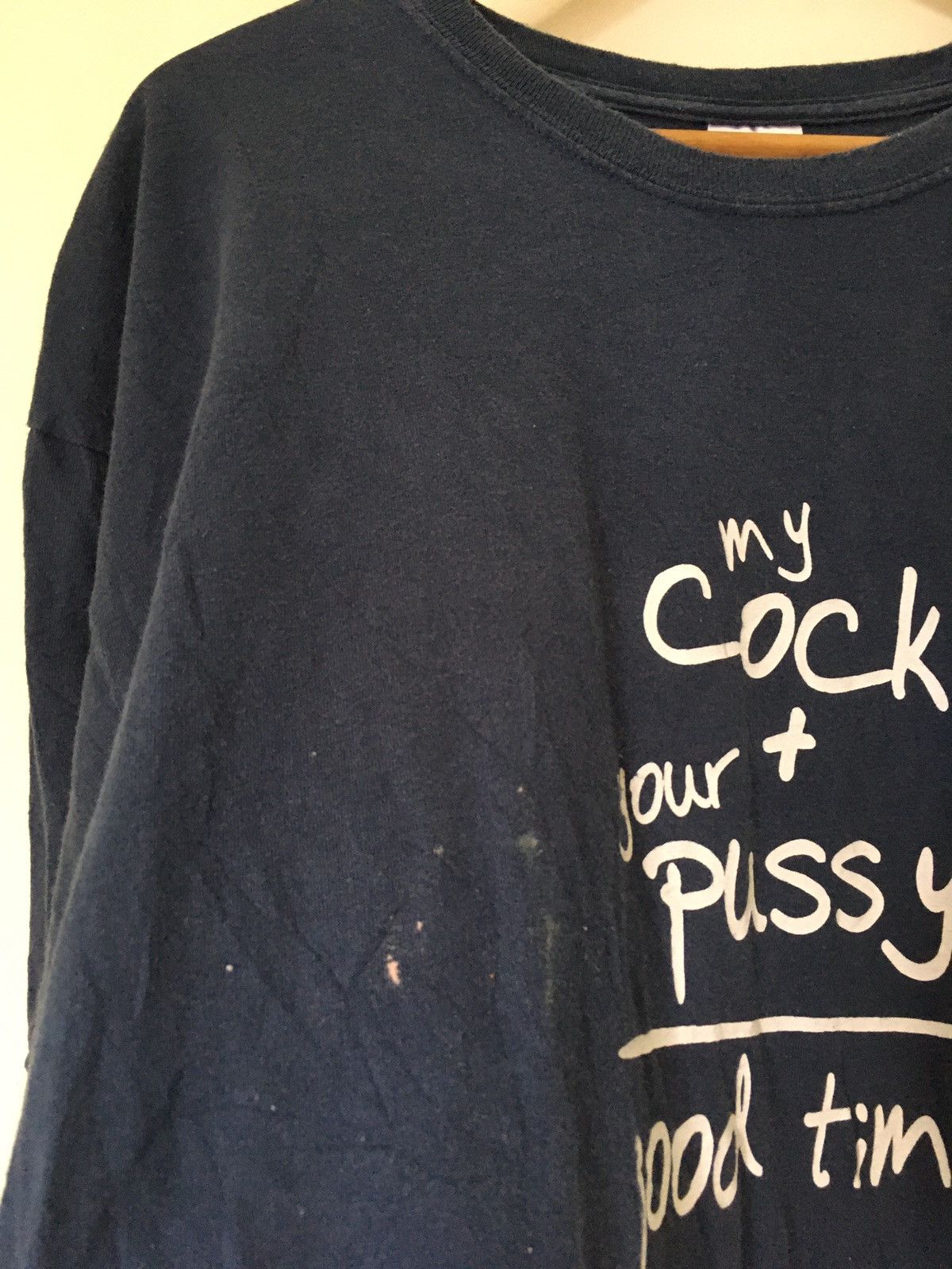 Gildan My Cock + Your Pussy Good Times Tshirt Size US XL / EU 56 / 4 - 4 Thumbnail