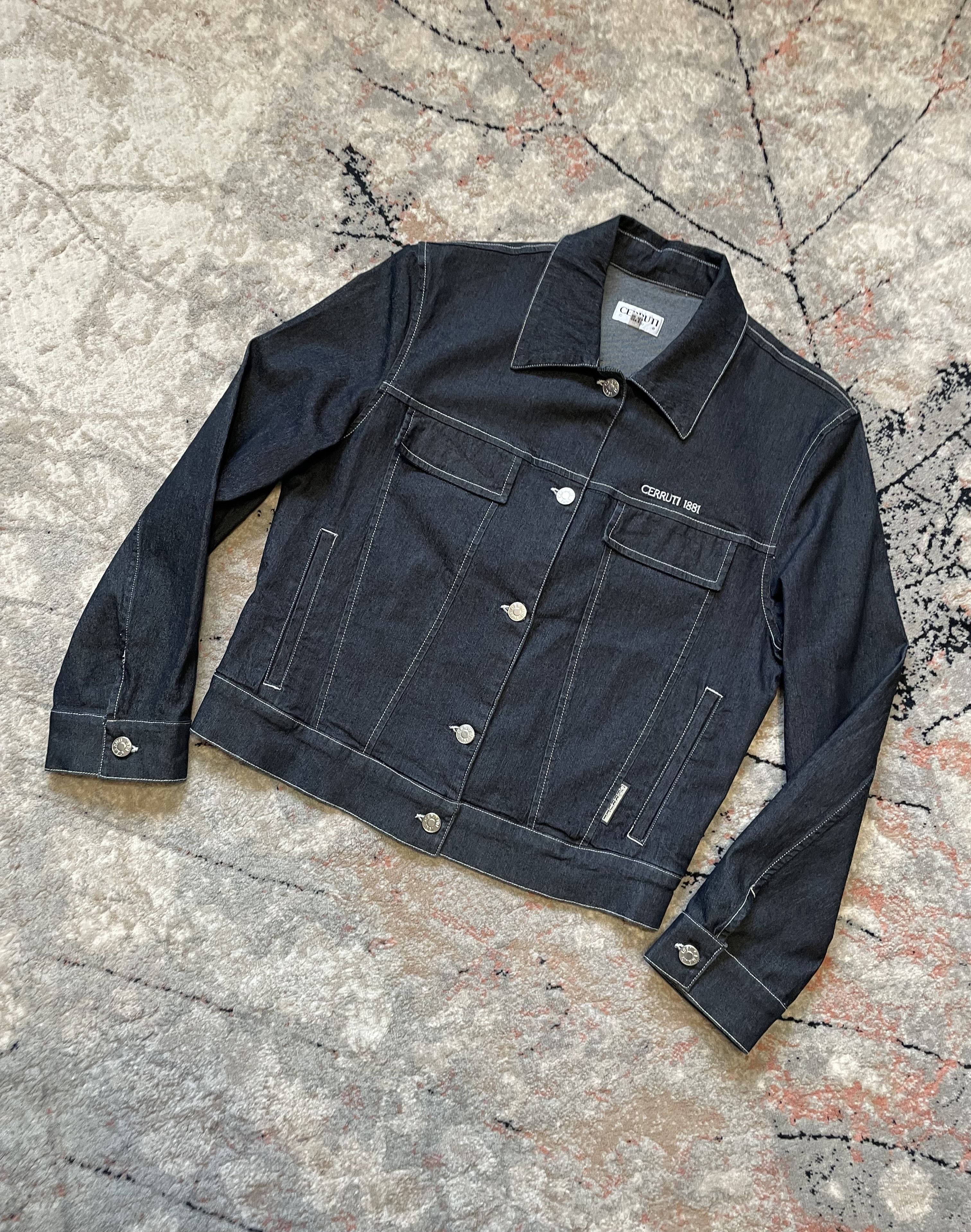 Cerruti 1881 × Vintage Cerruti 1881 Vintage Jeans Jacket Size M / US 6-8 / IT 42-44 - 2 Thumbnail
