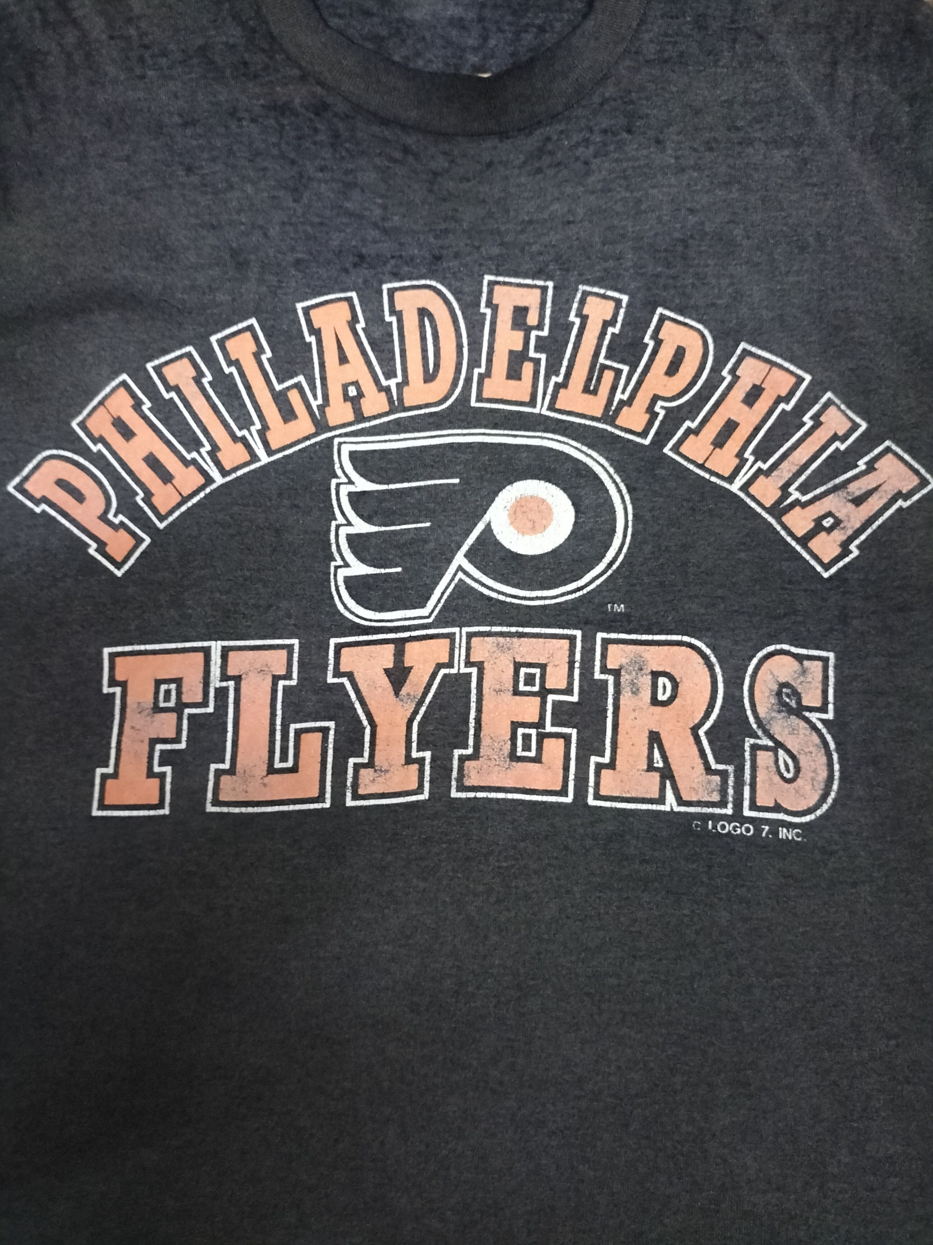NHL Vintage 80's Philadelphia flyers sun faded tshirt Size US L / EU 52-54 / 3 - 3 Thumbnail
