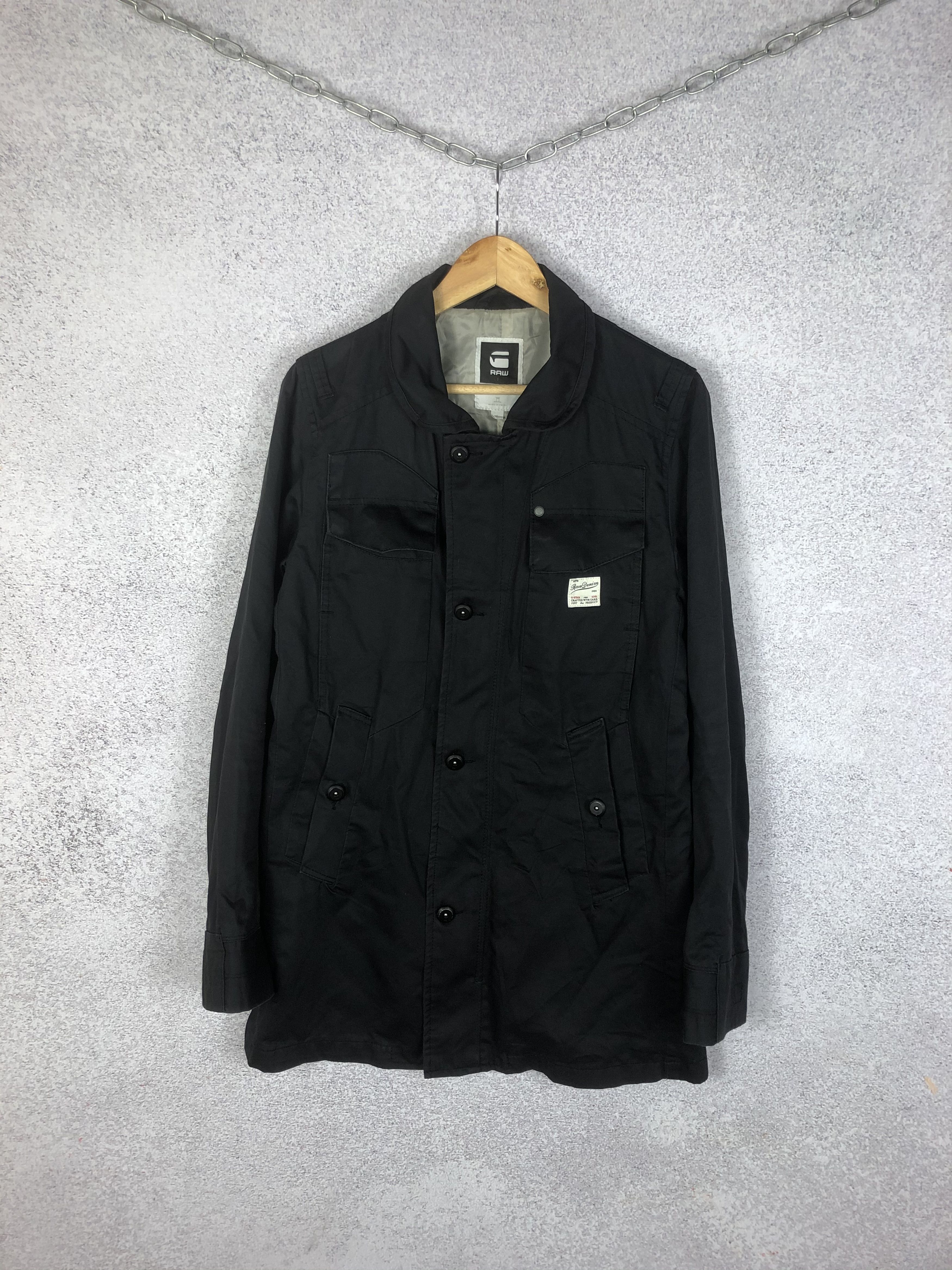 G-Star G Star RAW Multipocket Denim Black Jacket Fleet Trench Size US S / EU 44-46 / 1 - 1 Thumbnail