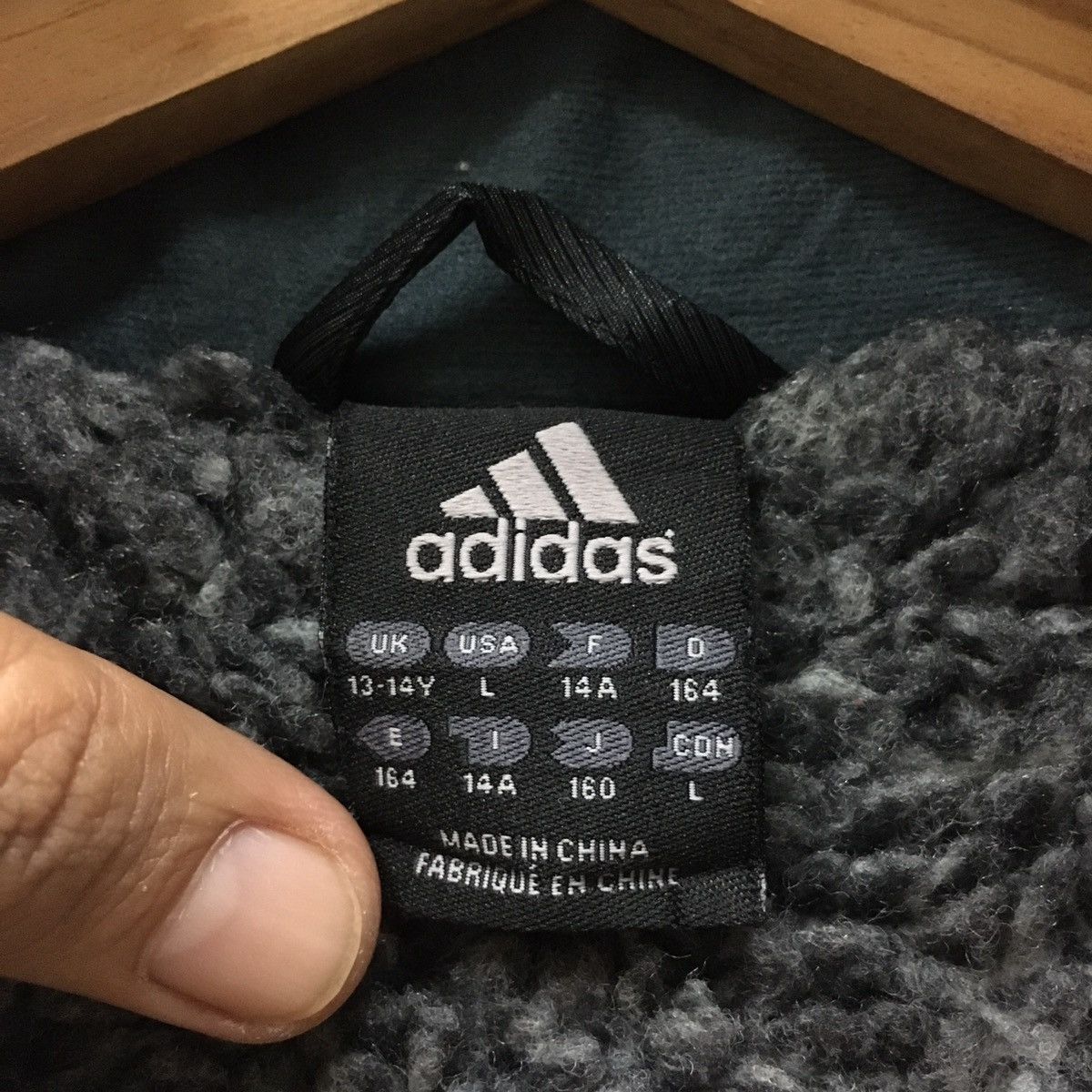 Vintage Adidas Big Logo Long Hoodie Jacket