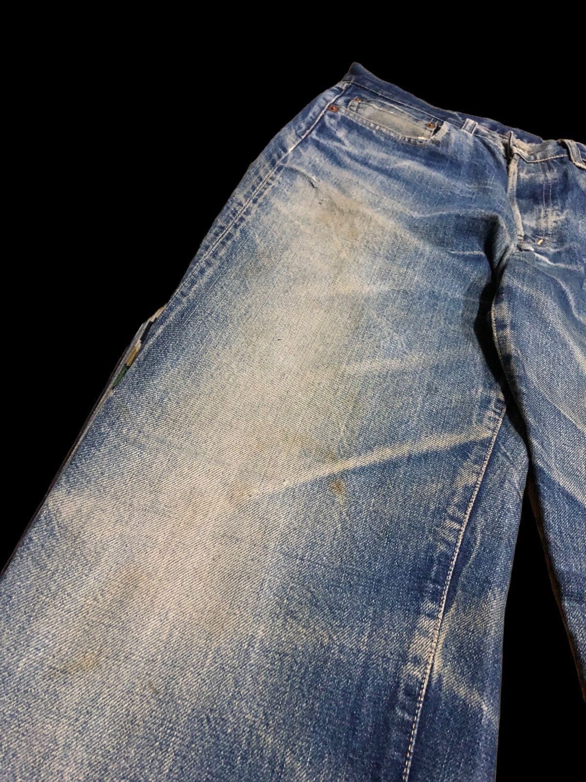 Japanese Brand HR MARKET WASHED BLUE SELVEDGE DISTRESSED JEANS Size US 29 - 8 Thumbnail