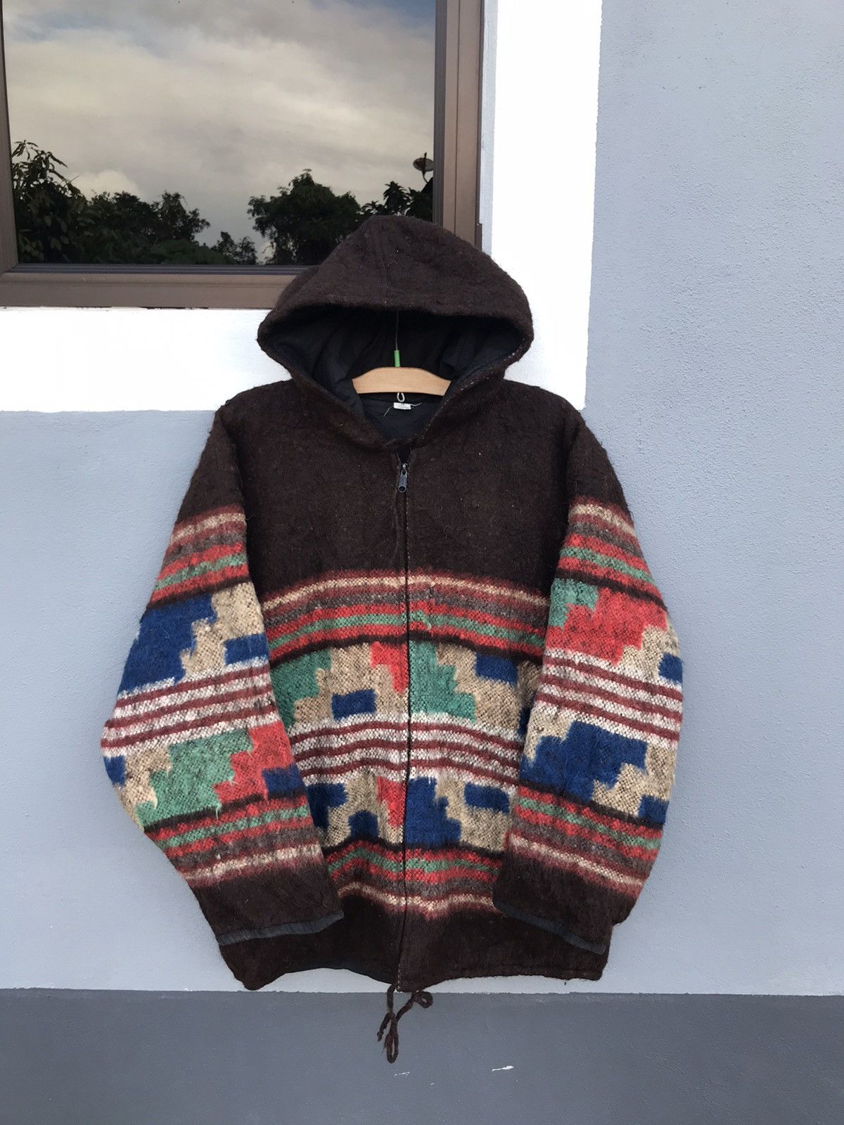 Vintage Navajo wool jacket hooded Size US M / EU 48-50 / 2 - 1 Thumbnail