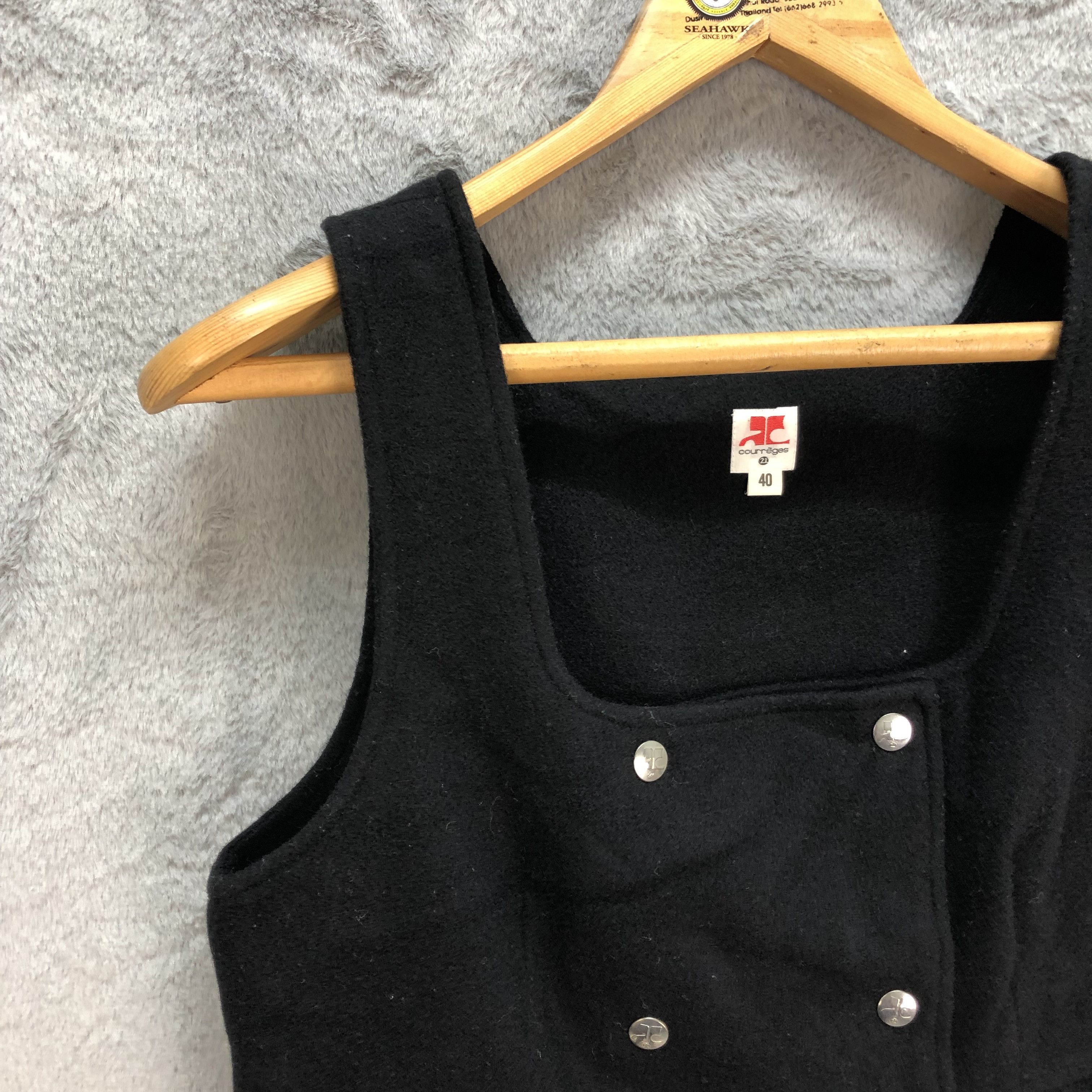 Courreges COURREGES DOUBLE BREASTED WOOL TOP #6004-217 Size S / US 4 / IT 40 - 4 Thumbnail
