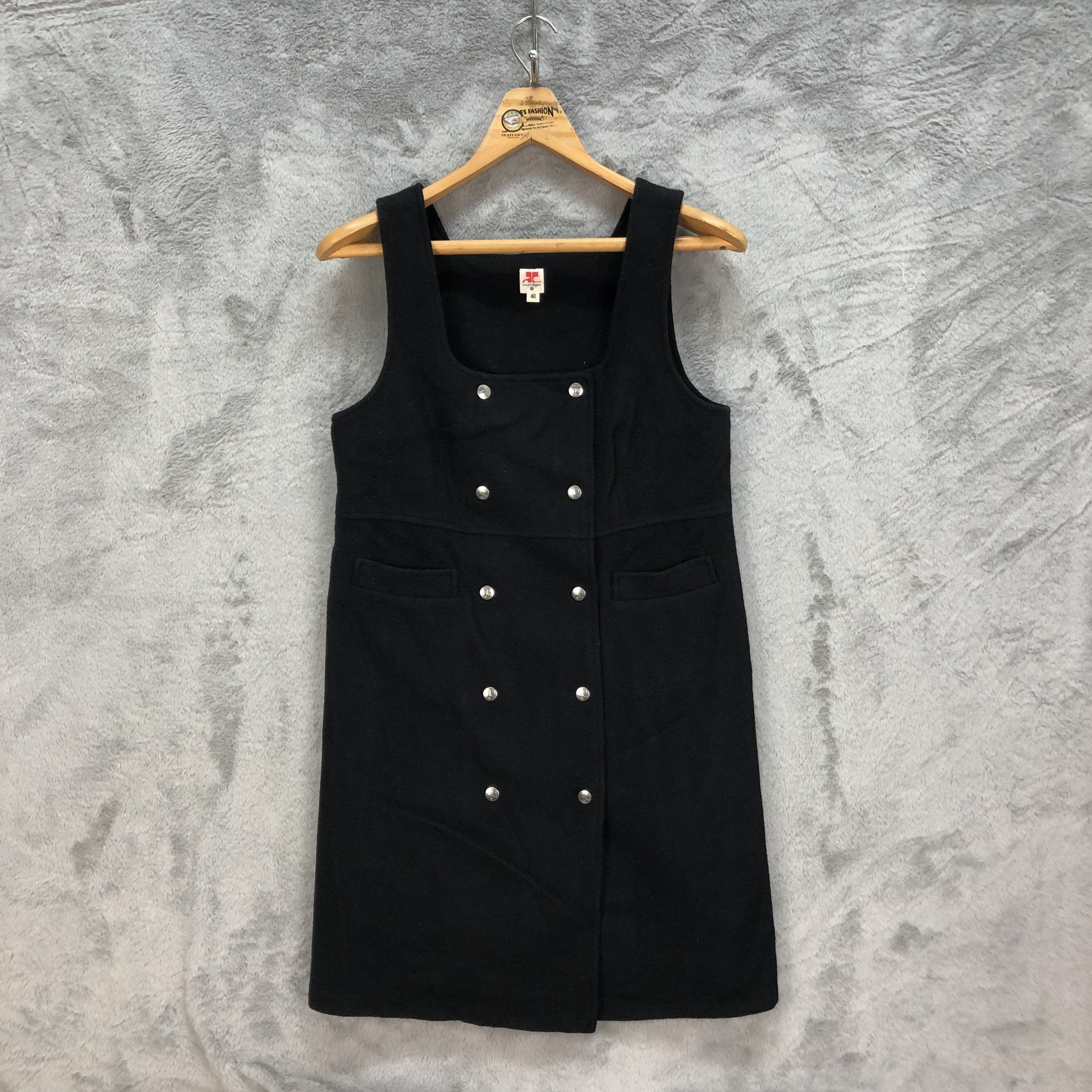 Courreges COURREGES DOUBLE BREASTED WOOL TOP #6004-217 Size S / US 4 / IT 40 - 1 Thumbnail