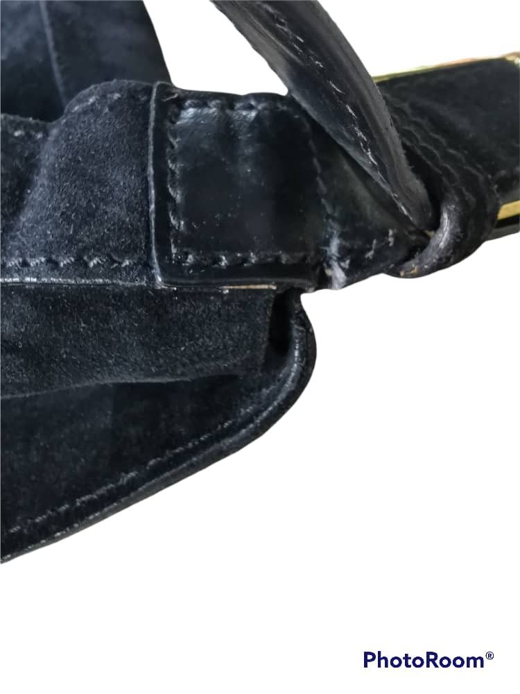 Gucci Gucci Black Suede Foldover Sling Bag Size ONE SIZE - 12 Thumbnail
