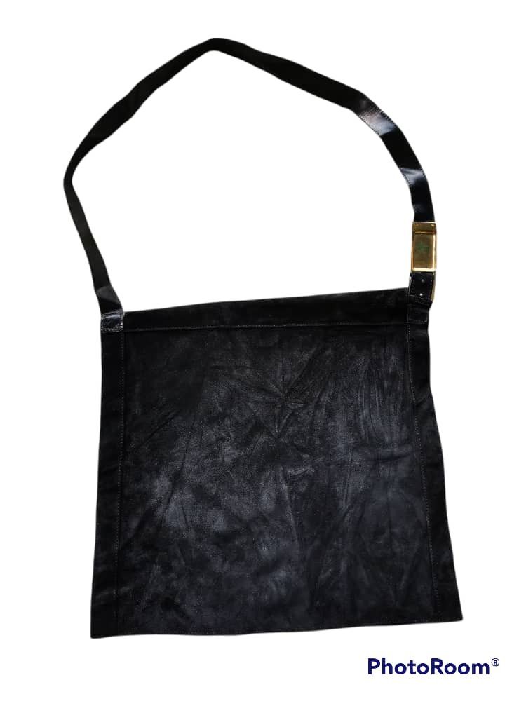 Gucci Gucci Black Suede Foldover Sling Bag Size ONE SIZE - 2 Thumbnail