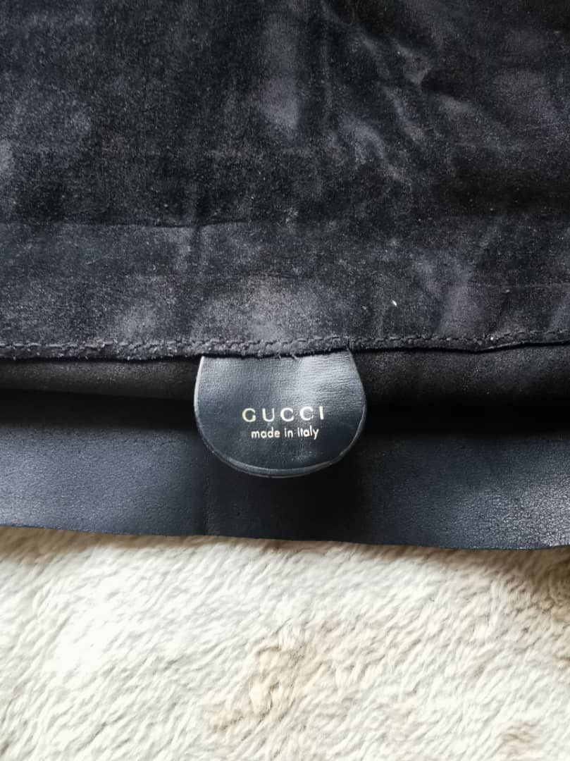 Gucci Gucci Black Suede Foldover Sling Bag Size ONE SIZE - 7 Thumbnail