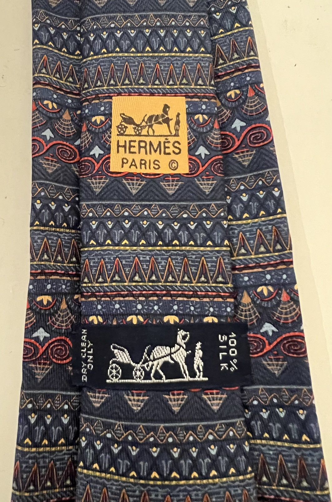 Designer × Hermes × Other Hermes Paris 100% silk made in France neck tie Size ONE SIZE - 3 Thumbnail