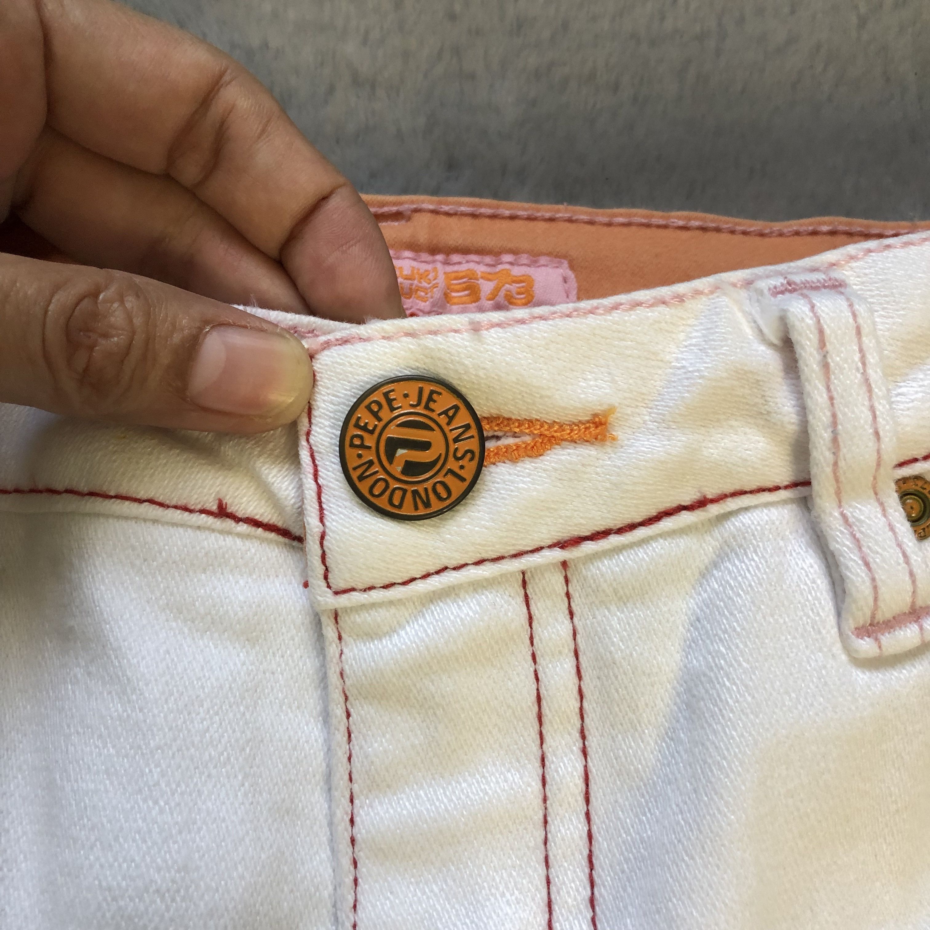 Japanese Brand FLARE PEPE JEANS LONDON WHITE JEANS #5979-216 Size 24" / US 00 / IT 34 - 5 Thumbnail