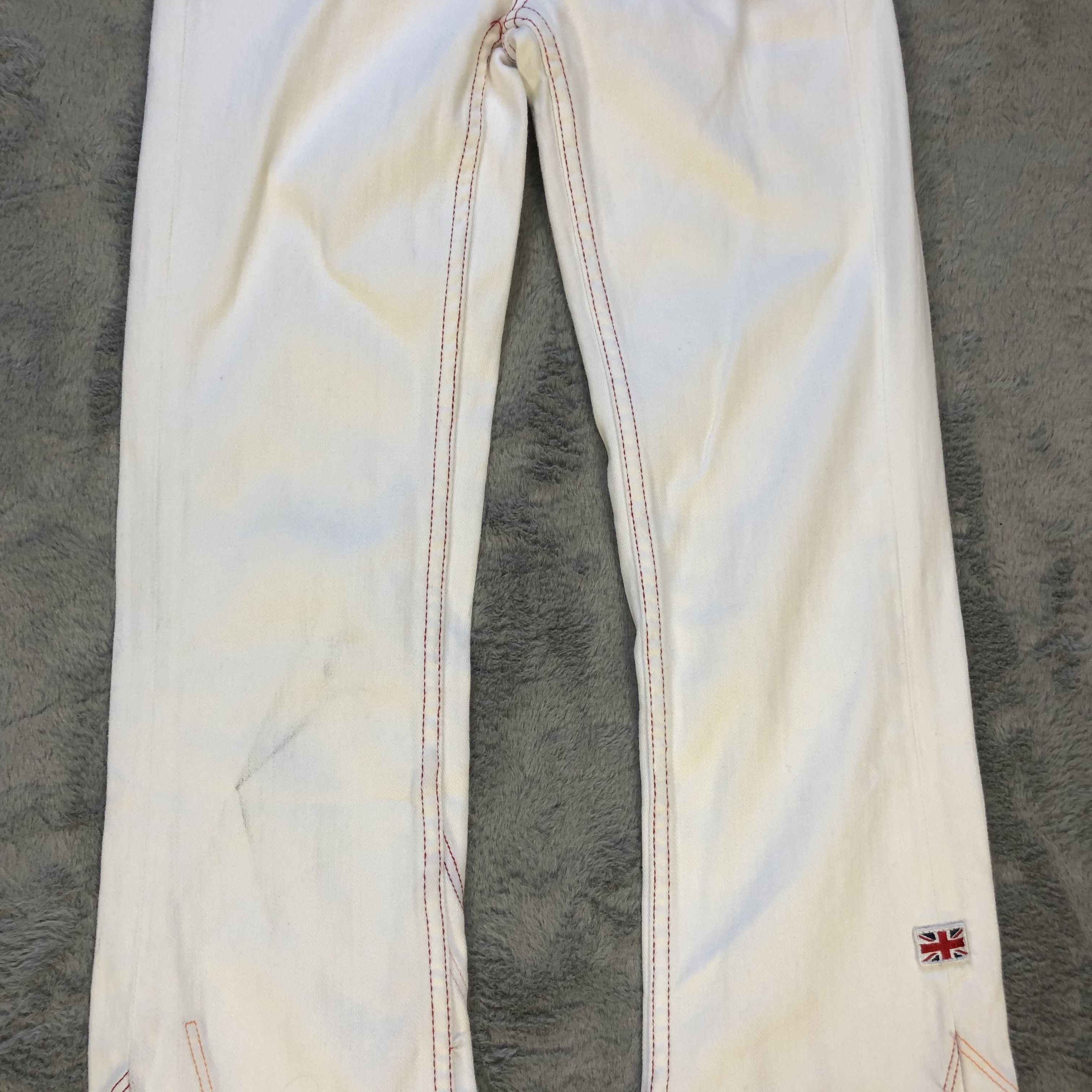 Japanese Brand FLARE PEPE JEANS LONDON WHITE JEANS #5979-216 Size 24" / US 00 / IT 34 - 7 Thumbnail