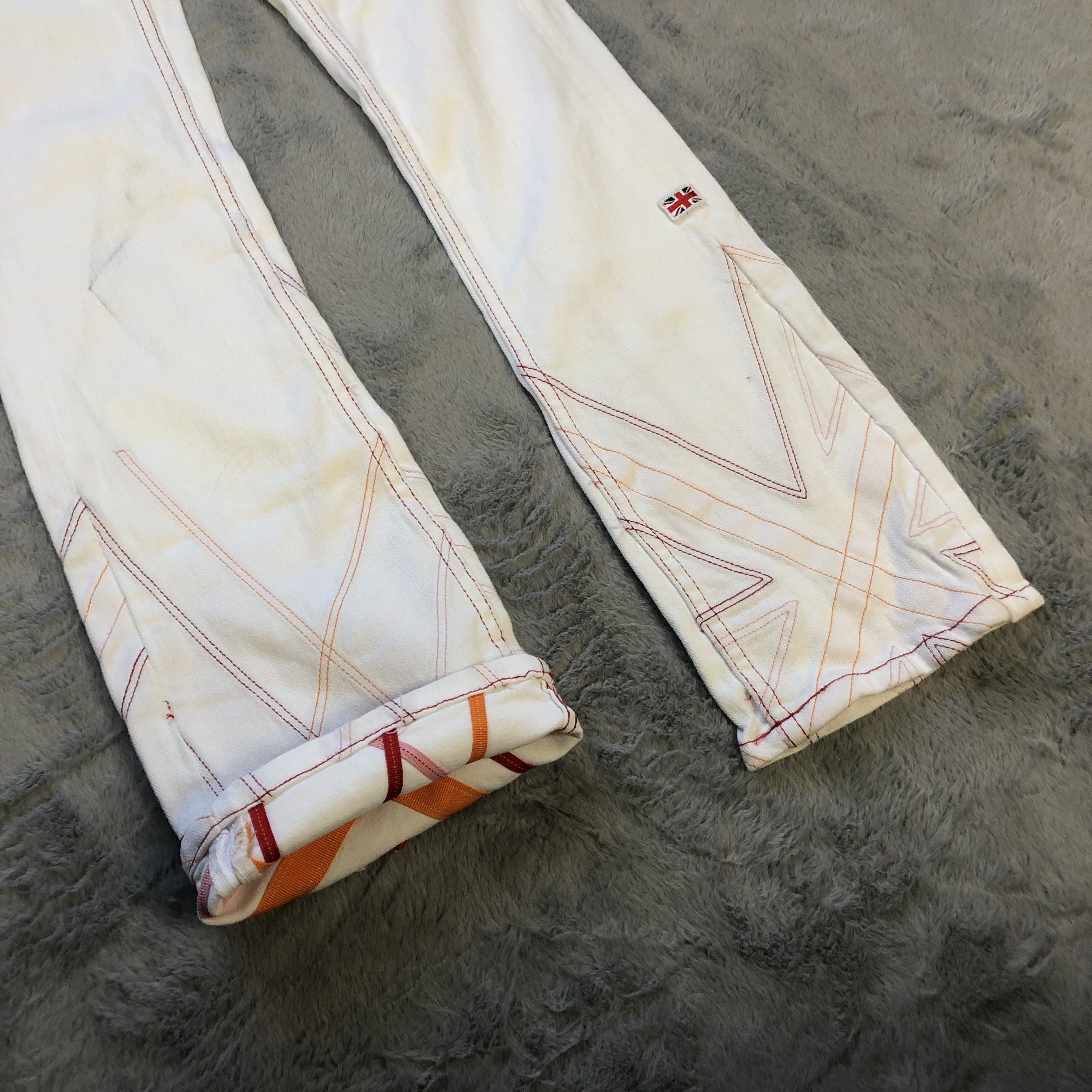 Japanese Brand FLARE PEPE JEANS LONDON WHITE JEANS #5979-216 Size 24" / US 00 / IT 34 - 11 Thumbnail