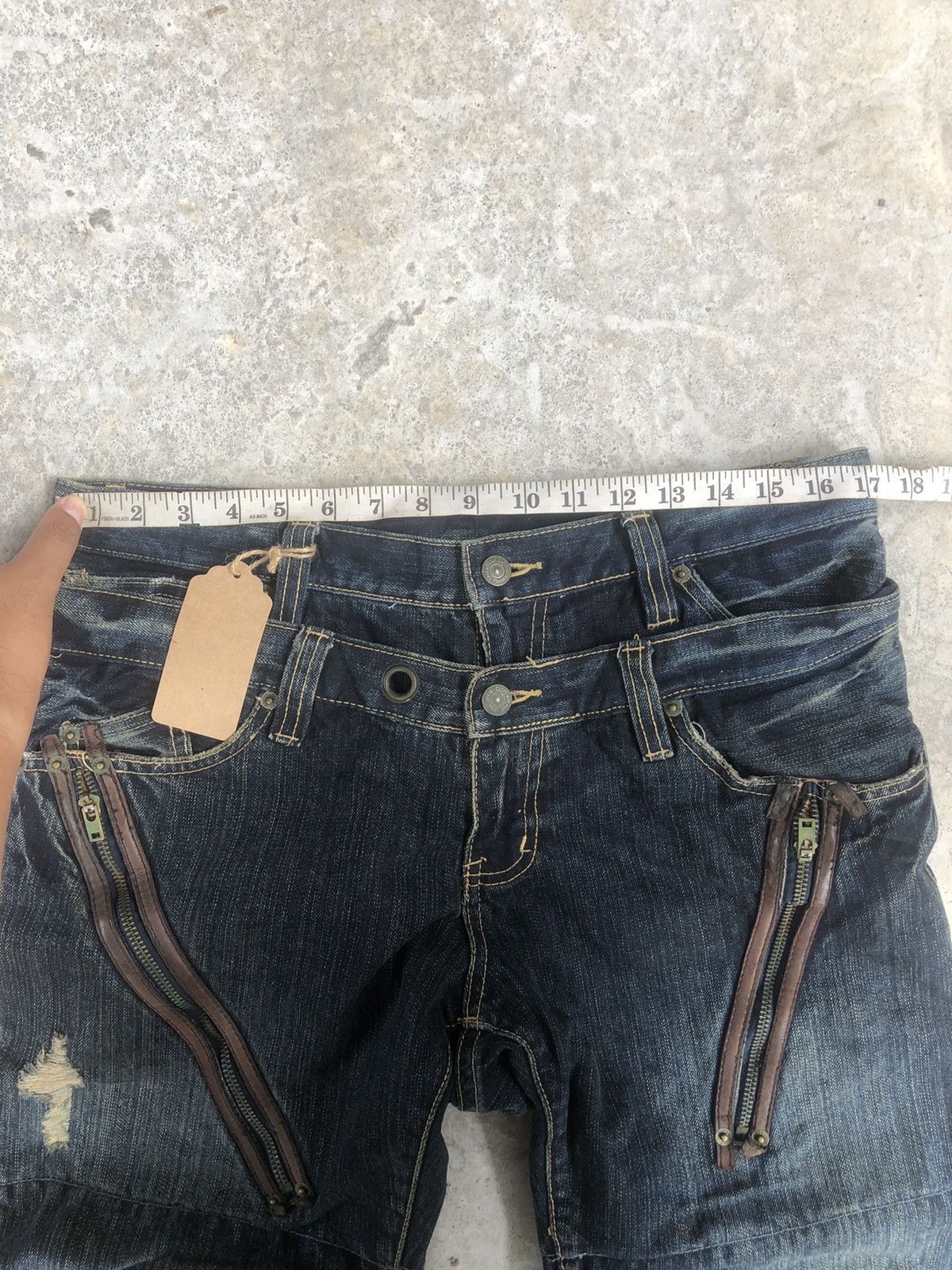 PPFM PPFM Double Waist Distressed Jeans Bikers Size US 34 / EU 50 - 16 Thumbnail