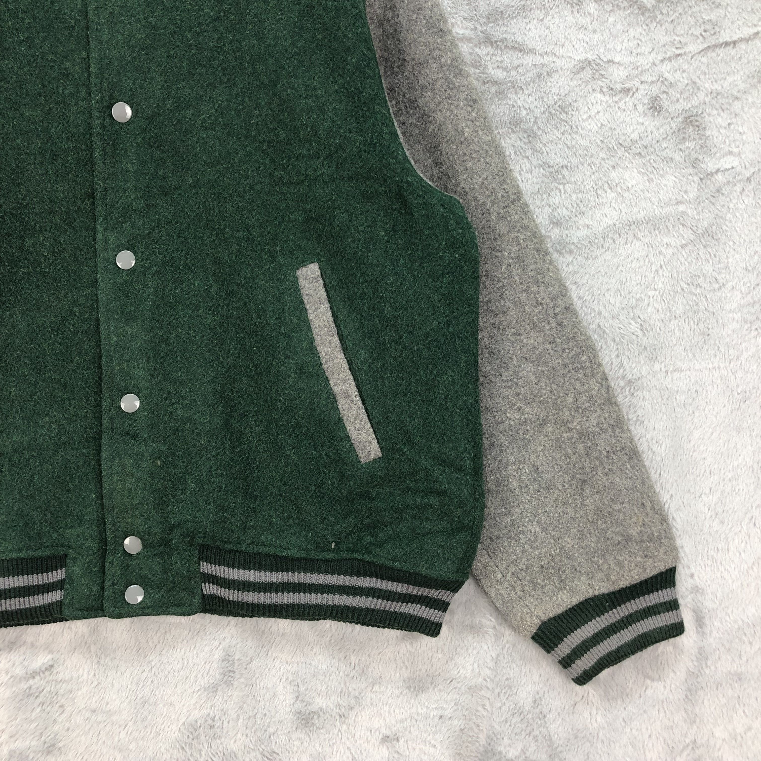 Other Vintage Made in Japan Wool Green Varsity Jacket #4842-173 Size US L / EU 52-54 / 3 - 5 Thumbnail