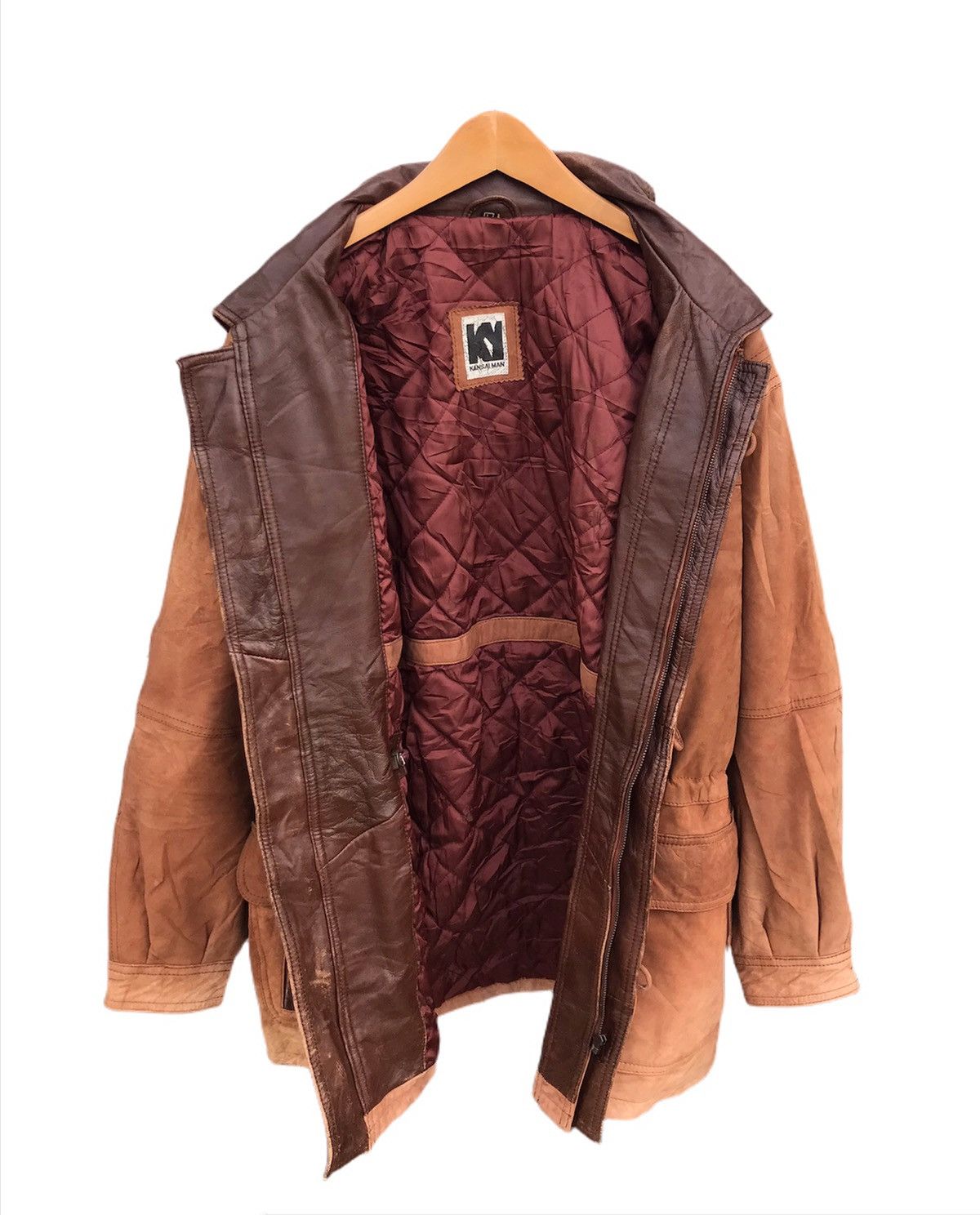 Kansai Yamamoto Vintage Kansai Man Kansai Yamamoto leather jacket Size US L / EU 52-54 / 3 - 4 Thumbnail