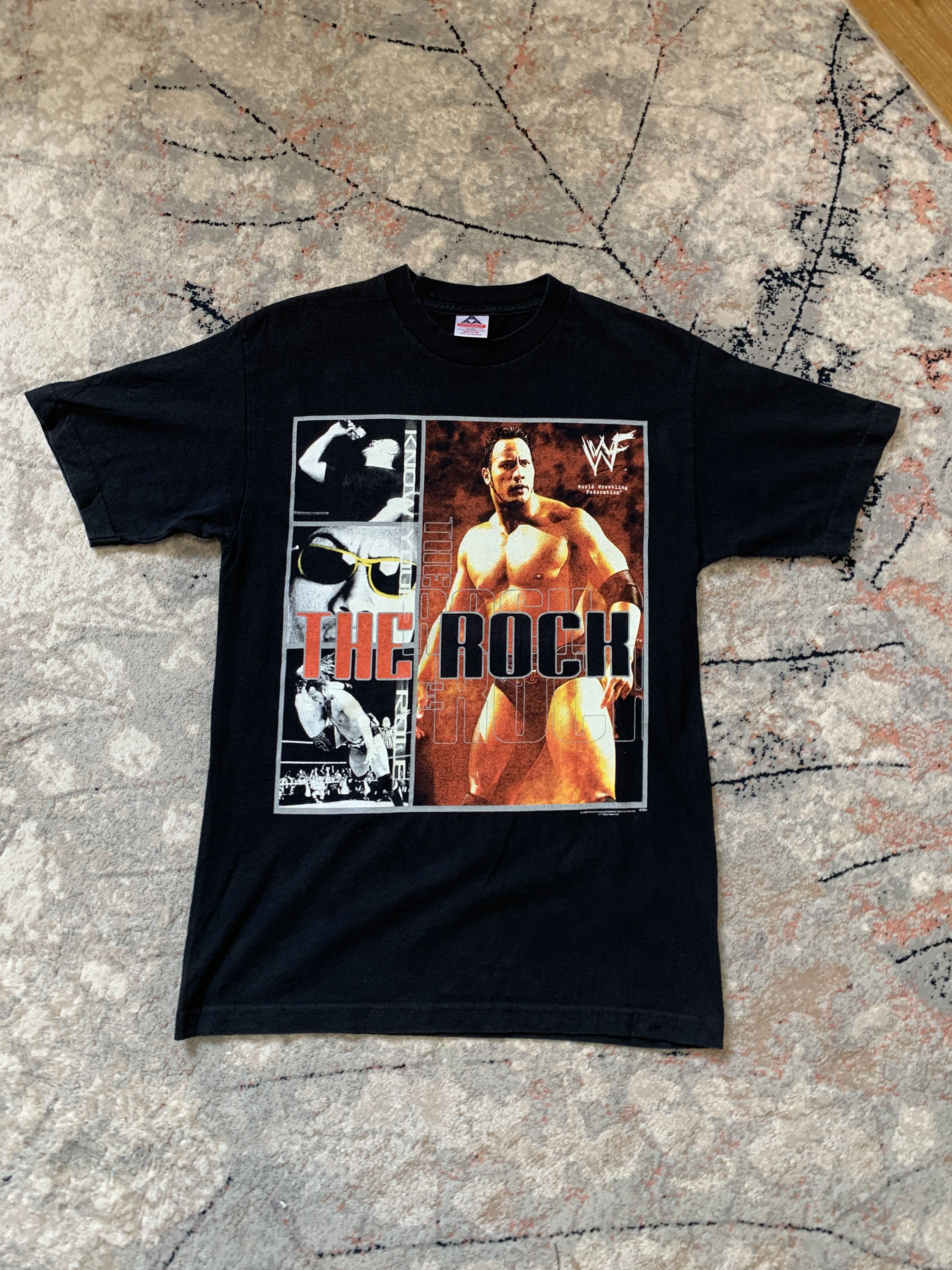 vintage-wwe-wwf-the-rock-2000-vintage-wwf-t-shirt-grailed