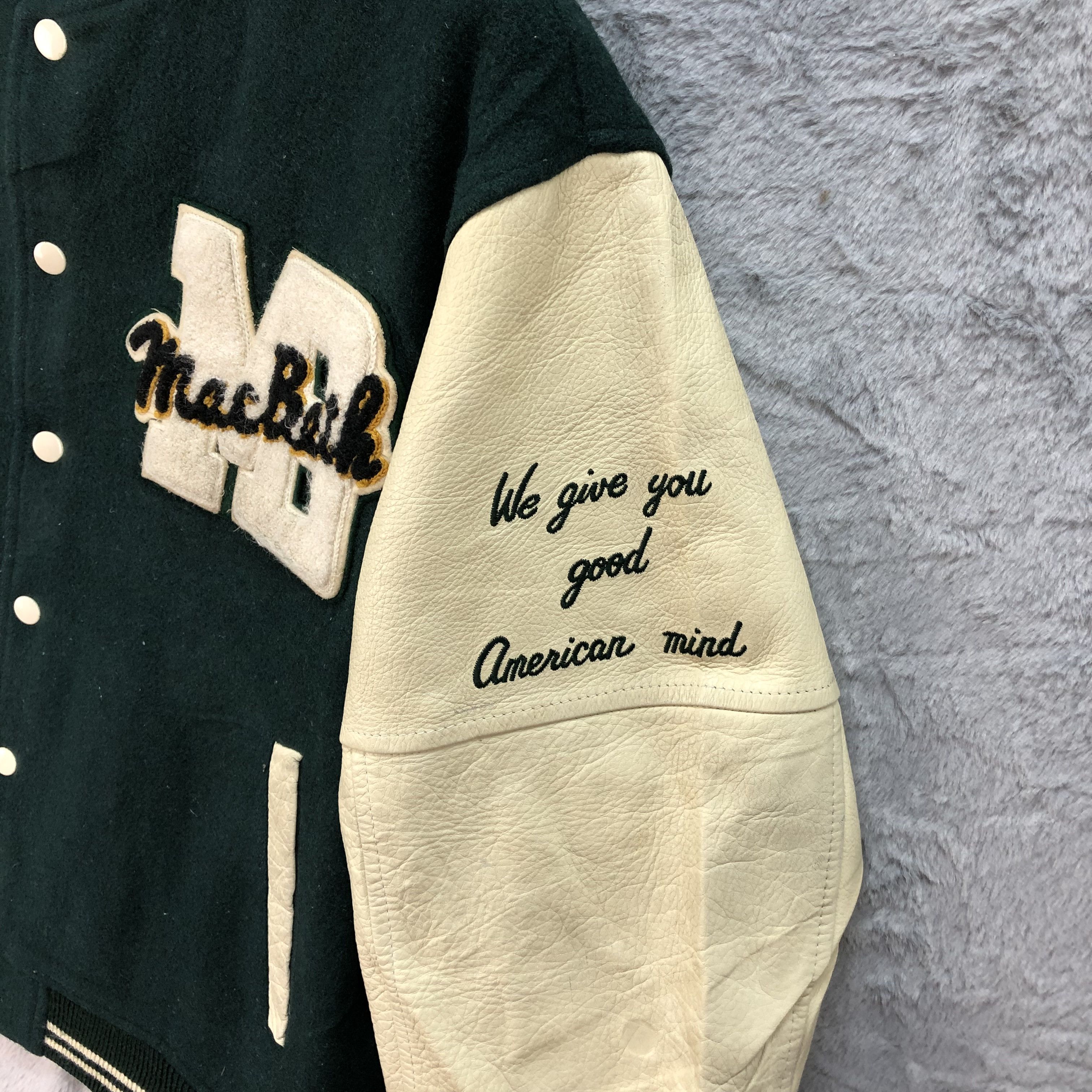 Macbeth Vintage Mac Beth Wool Leather Varsity Jacket #4844-173 Size US M / EU 48-50 / 2 - 7 Thumbnail